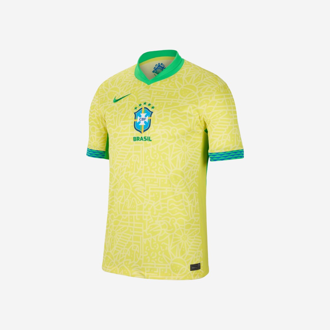 Nike Brazil 2024/25 Dri-Fit Stadium Home Jersey Dynamic Yellow (Non Marking Ver.) 상세 이미지 1