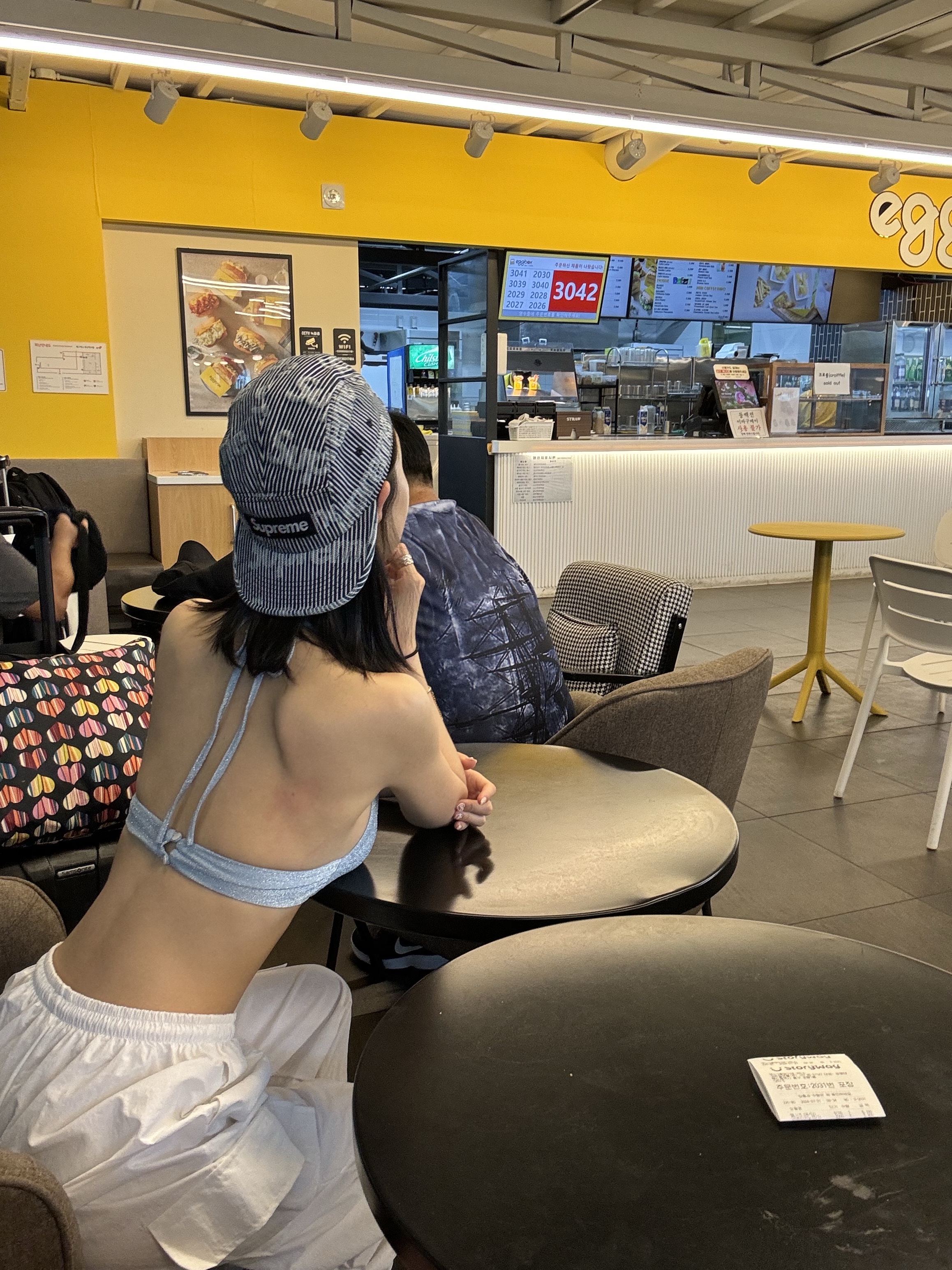 Supreme Denim Camp Cap Stripe - 24SS 착용 스타일