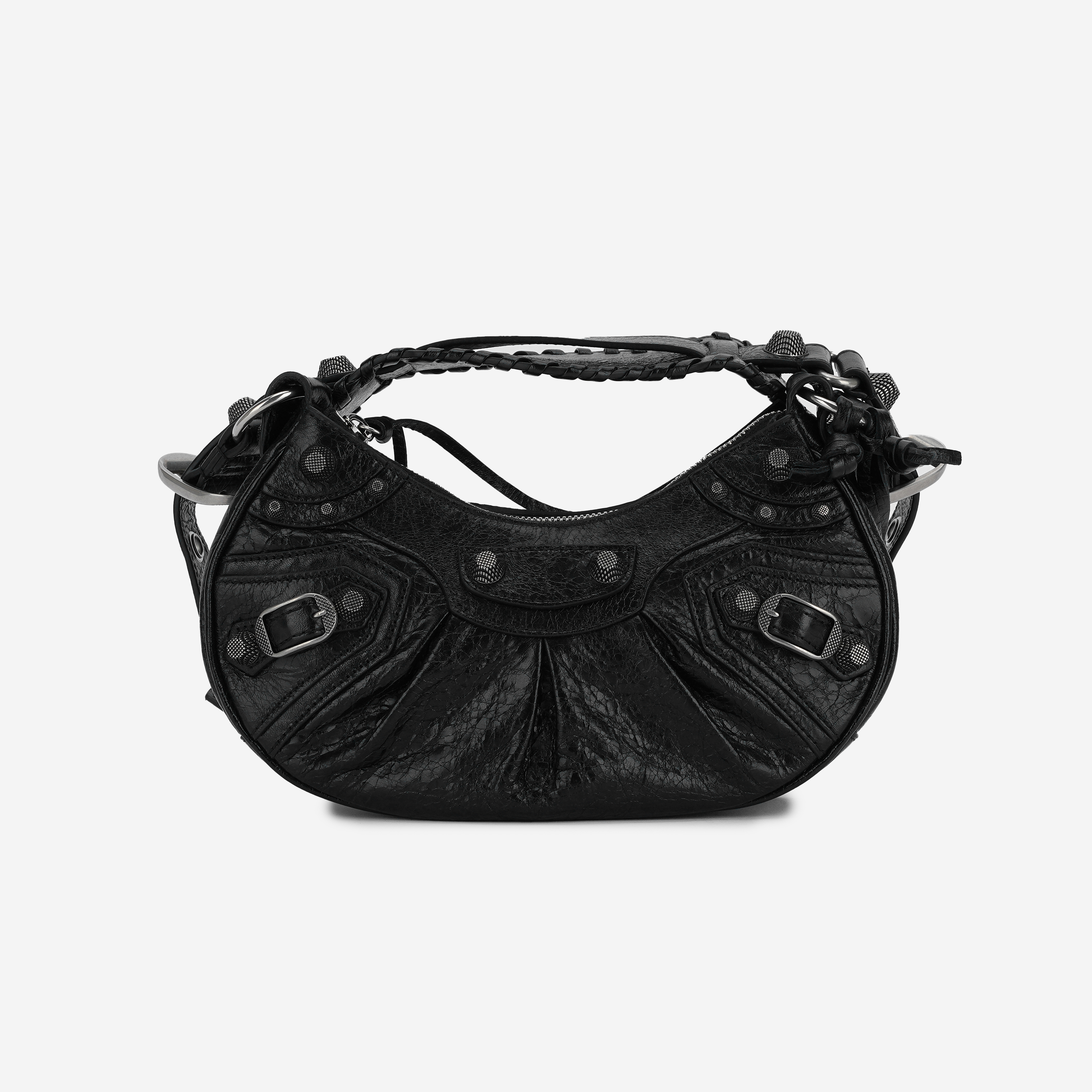 발렌시아가 아레나 램스킨 르 카골 XS 숄더백 블랙(Balenciaga Arena Lambskin Le Cagole XS Shoulder Bag Black)