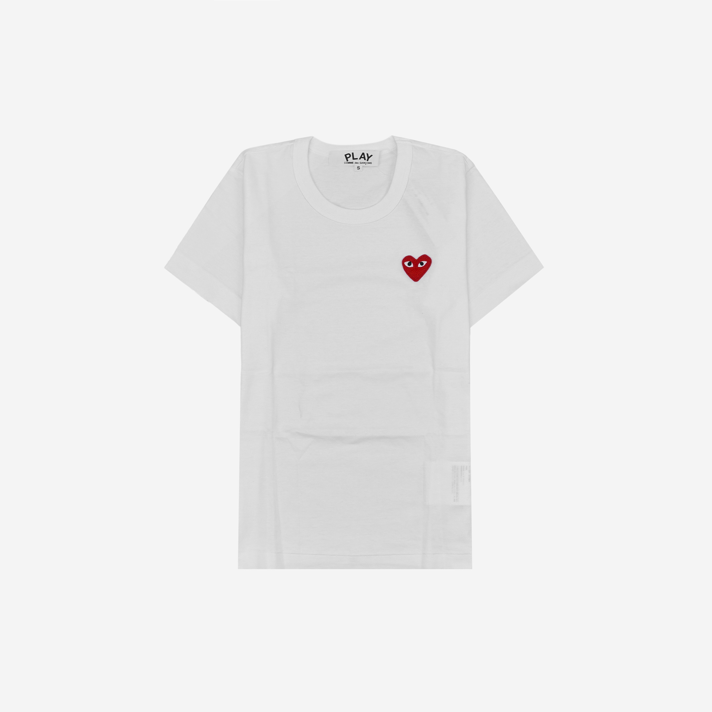 (W) Play Comme des Garcons Red Heart T-Shirt White