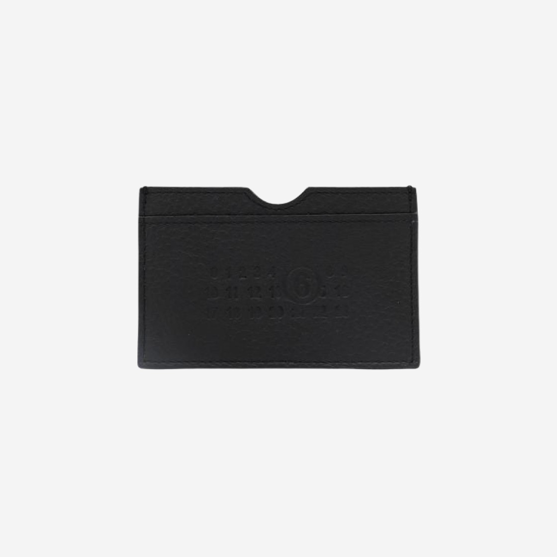 MM6 Maison Margiela Signature Embossed Card Holder Black 상세 이미지 1