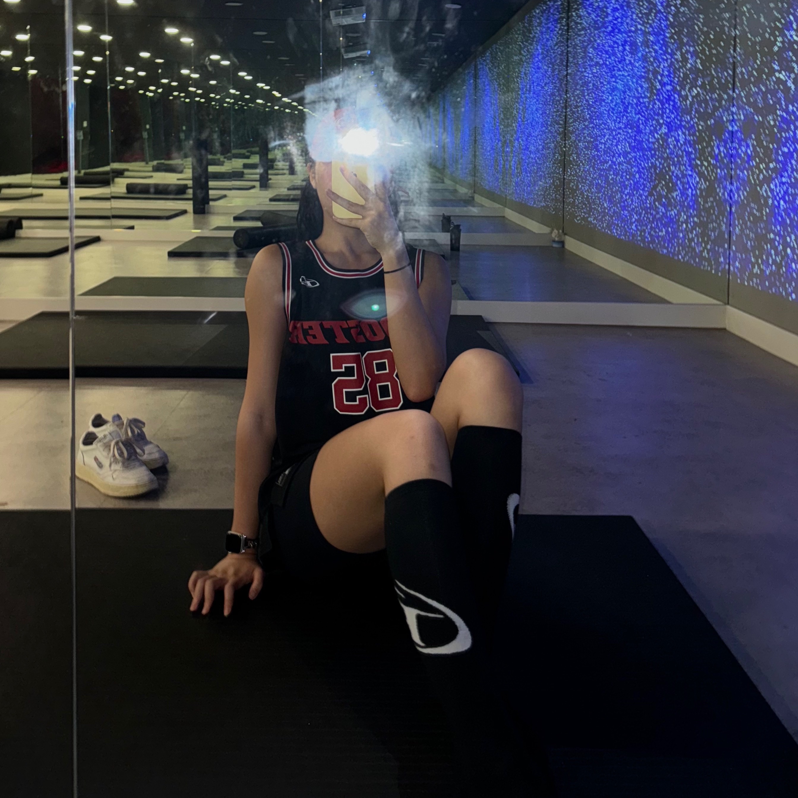 BORN TO WIN 85 Booster Mesh Jersey Sleeveless Black, BORN TO WIN Outband 3.5 Biker Shorts Black 착용 스타일 - 2