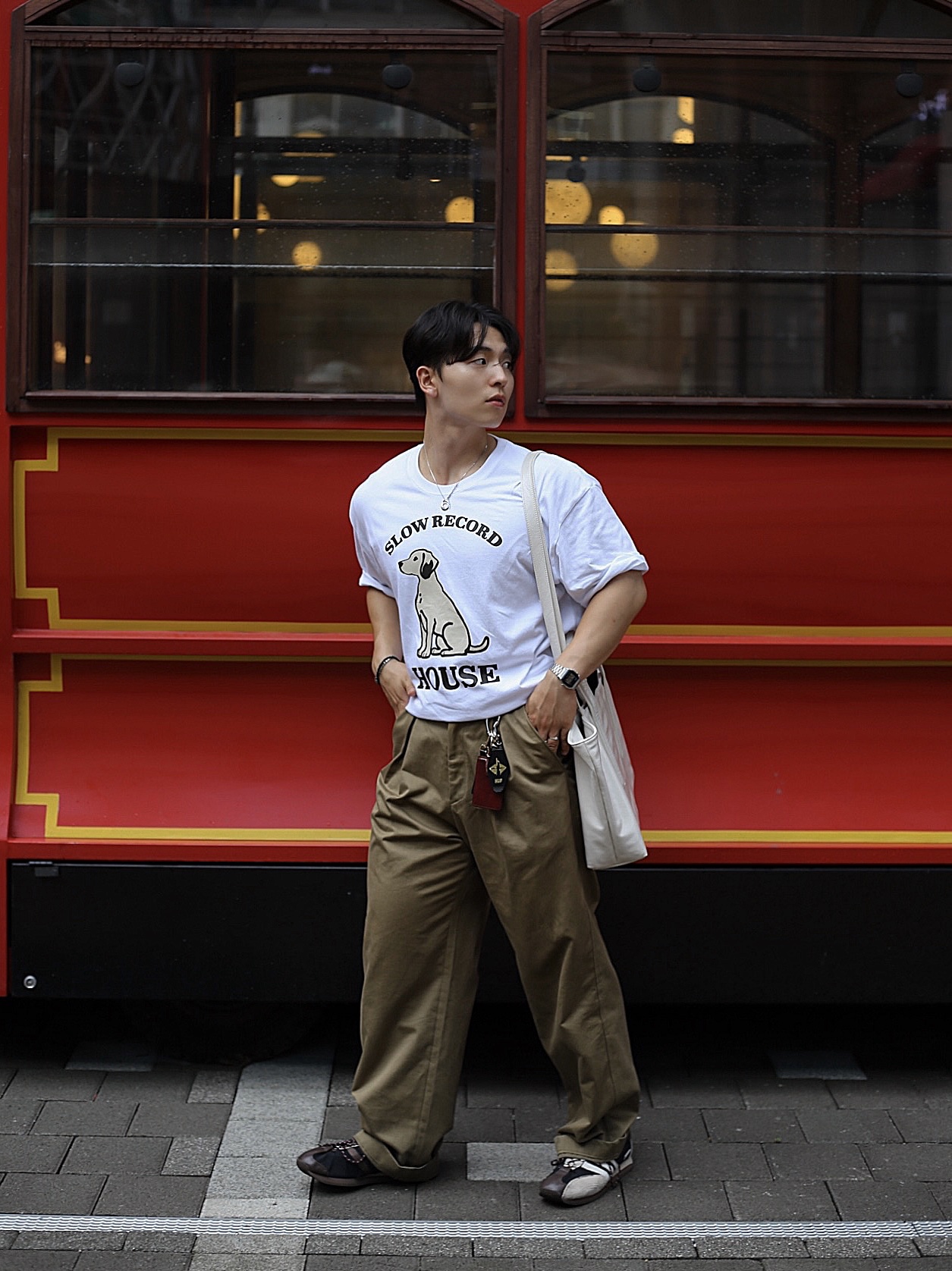 Adidas x Song for the Mute Country OG Core Black Core White, Casio A-158WA-1 착용 스타일 - 3