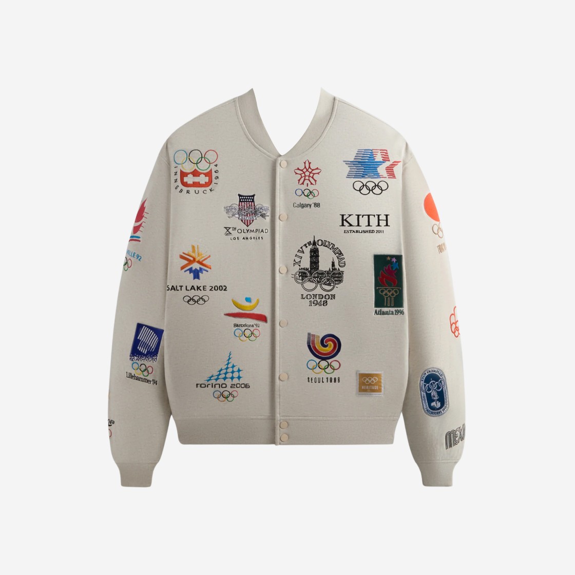 Kith Olympics Heritage Marvin Bomber Jacket Sandy Heather 상세 이미지 1