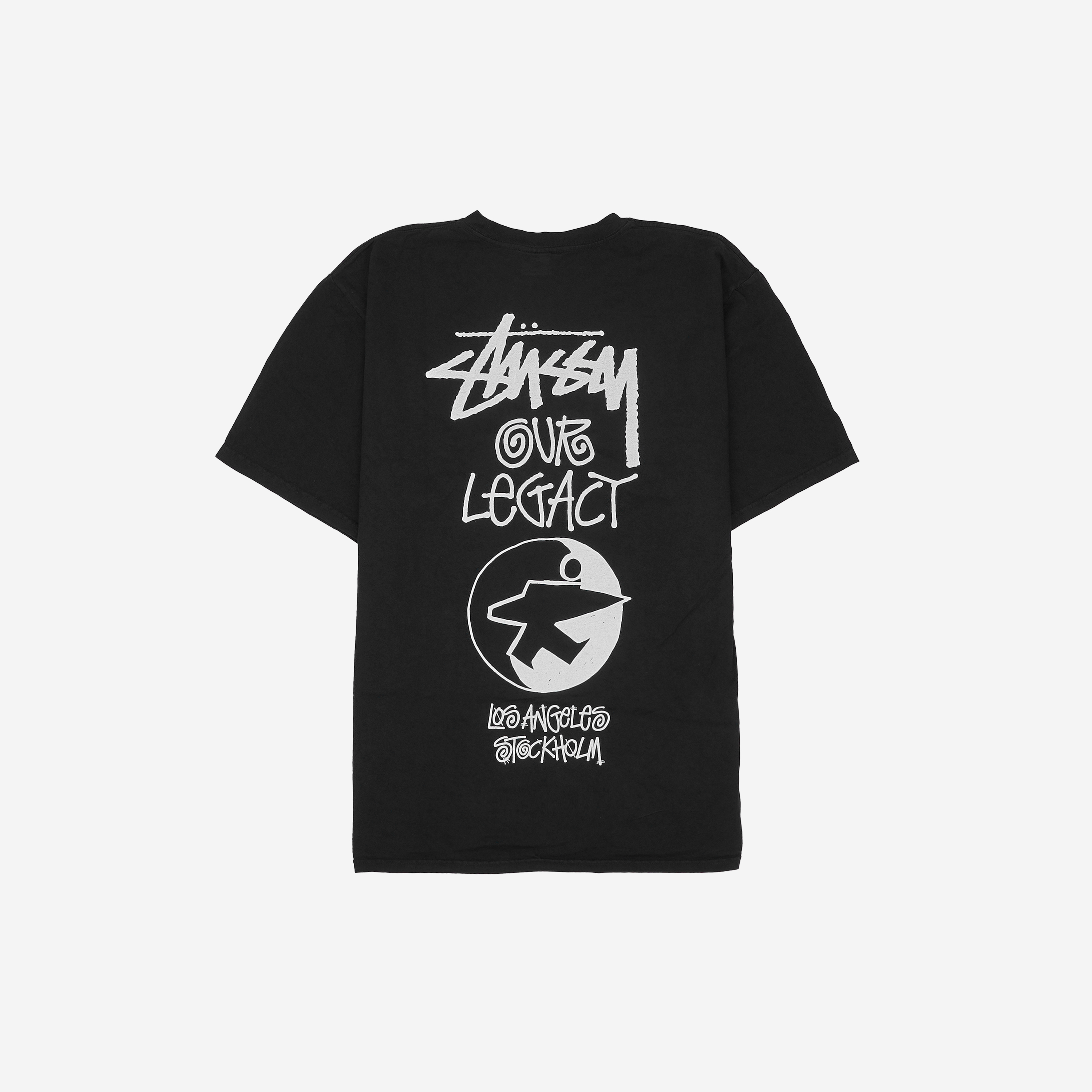 Stussy x Our Legacy Surfman Pigment Dyed T-Shirt Black