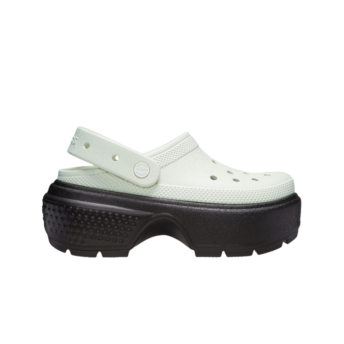 209347-1HR Crocs Stomp Clog Linen White Black - 대표 이미지 #1
