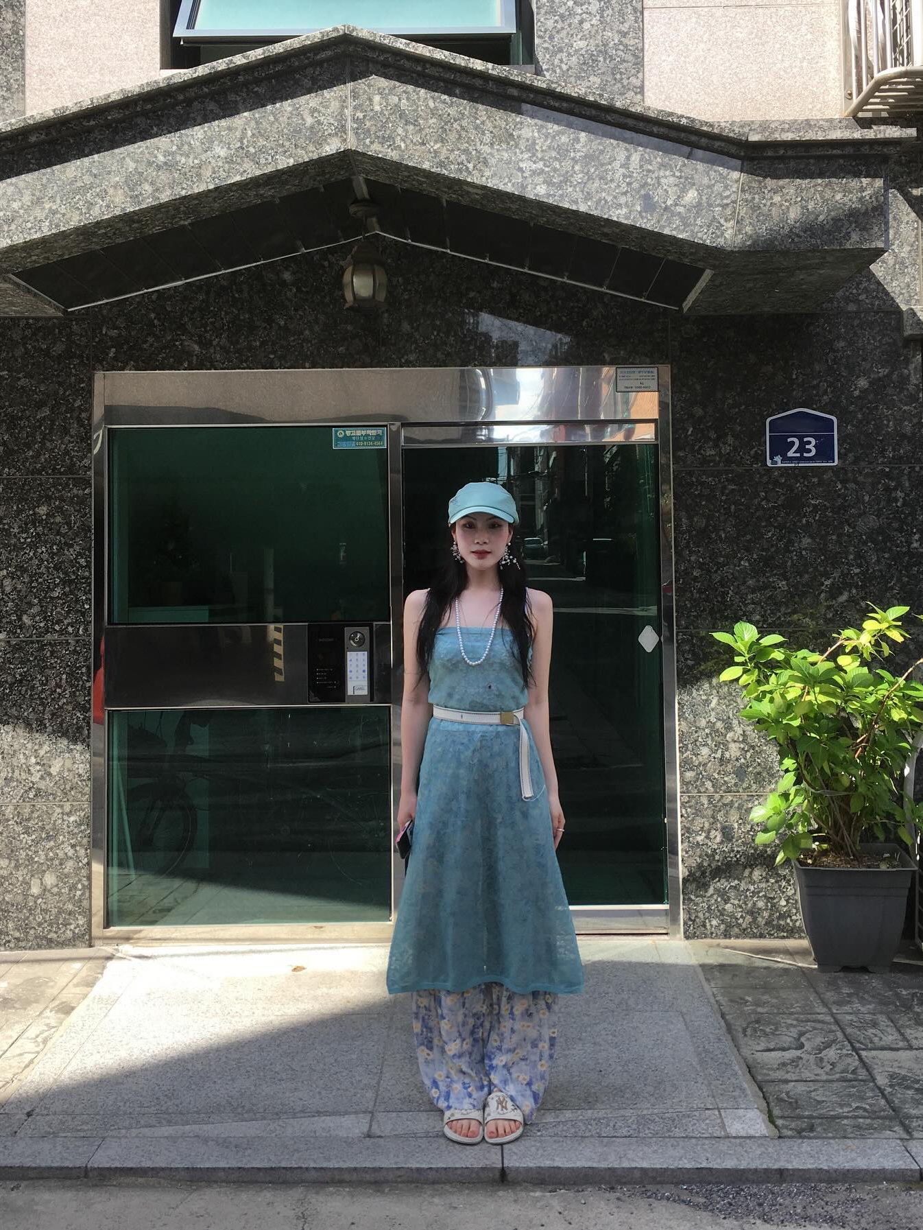 ACOC Sunflower Cap Mint 착용 스타일 - 6