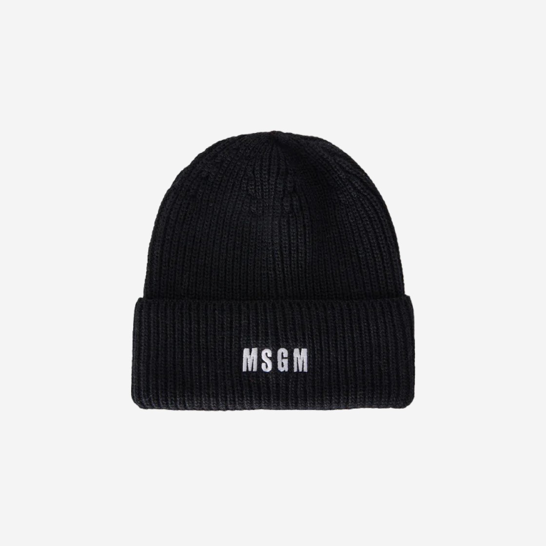 MSGM Impact logo Wool Blended Watch Cap Black 상세 이미지 1