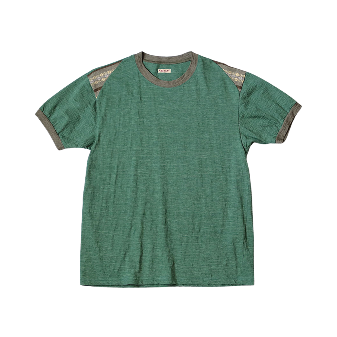 Kapital Heather Jersey Florida Ringer T-Shirt Green 상세 이미지 1