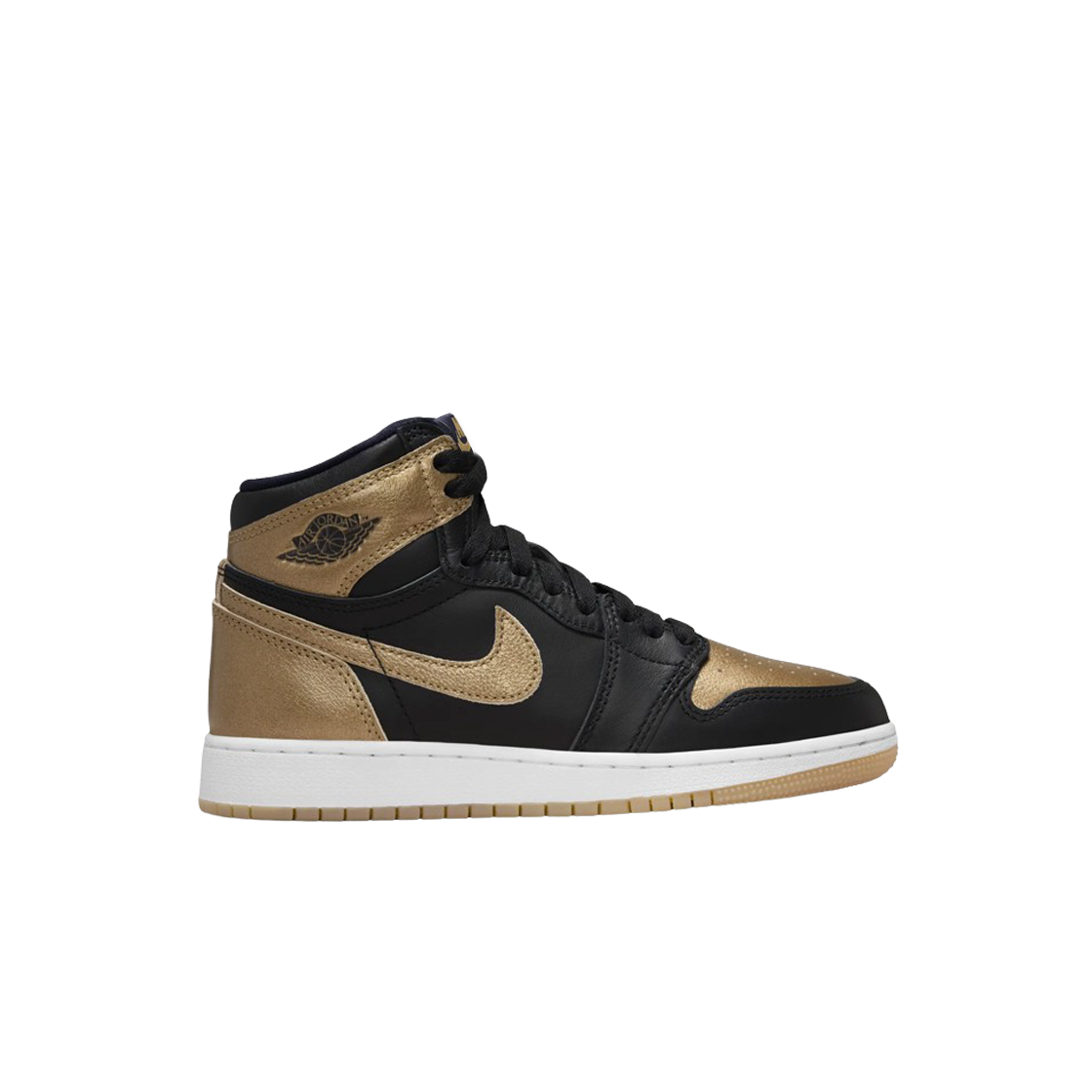 (GS) 조던 1 레트로 하이 OG 블랙 앤 골드((GS) Jordan 1 Retro High OG Black and Gold)