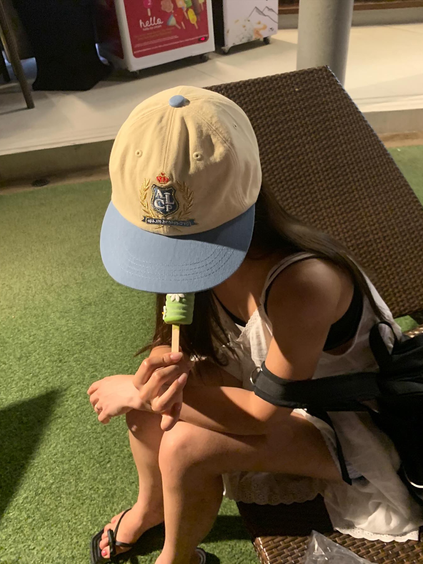 Allincomplete ALCP High School Cap Light Blue & Butter 착용 스타일 - 4