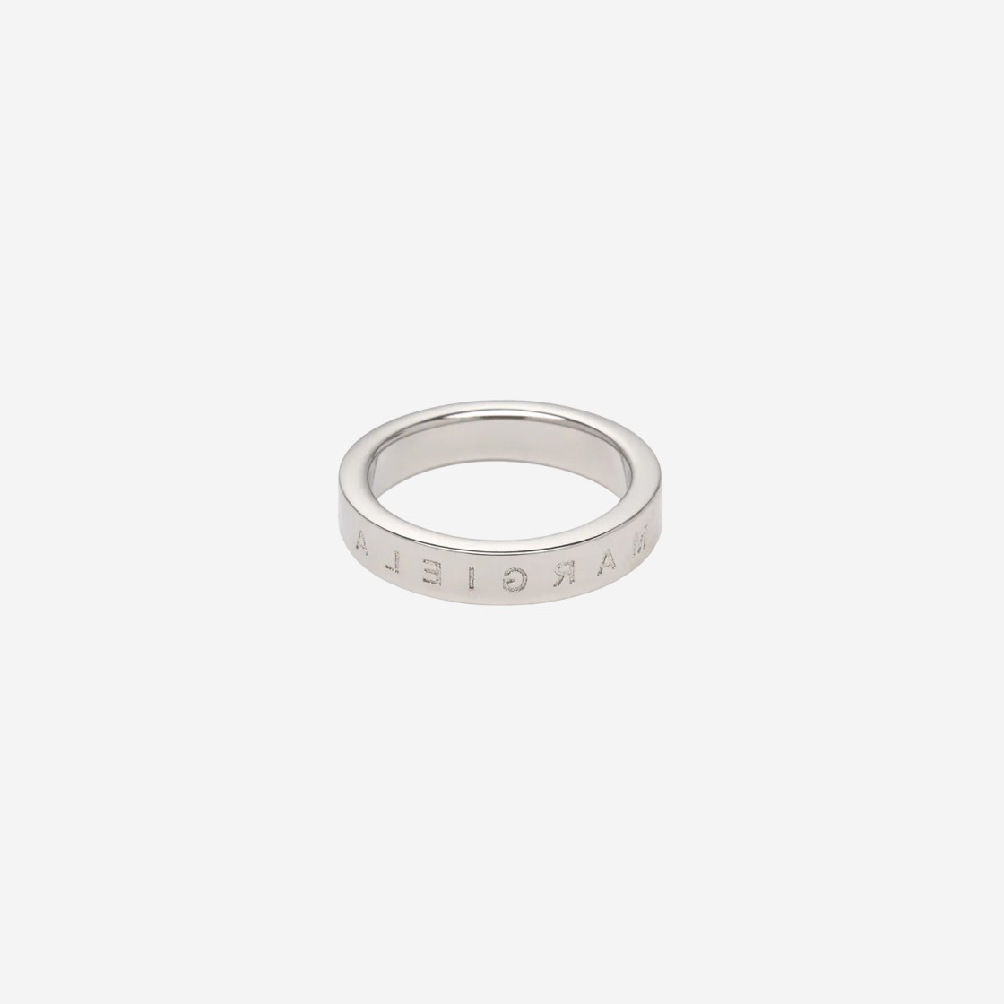 (W) MM6 Maison Margiela Minimal Logo Ring Palladium 상세 이미지 1