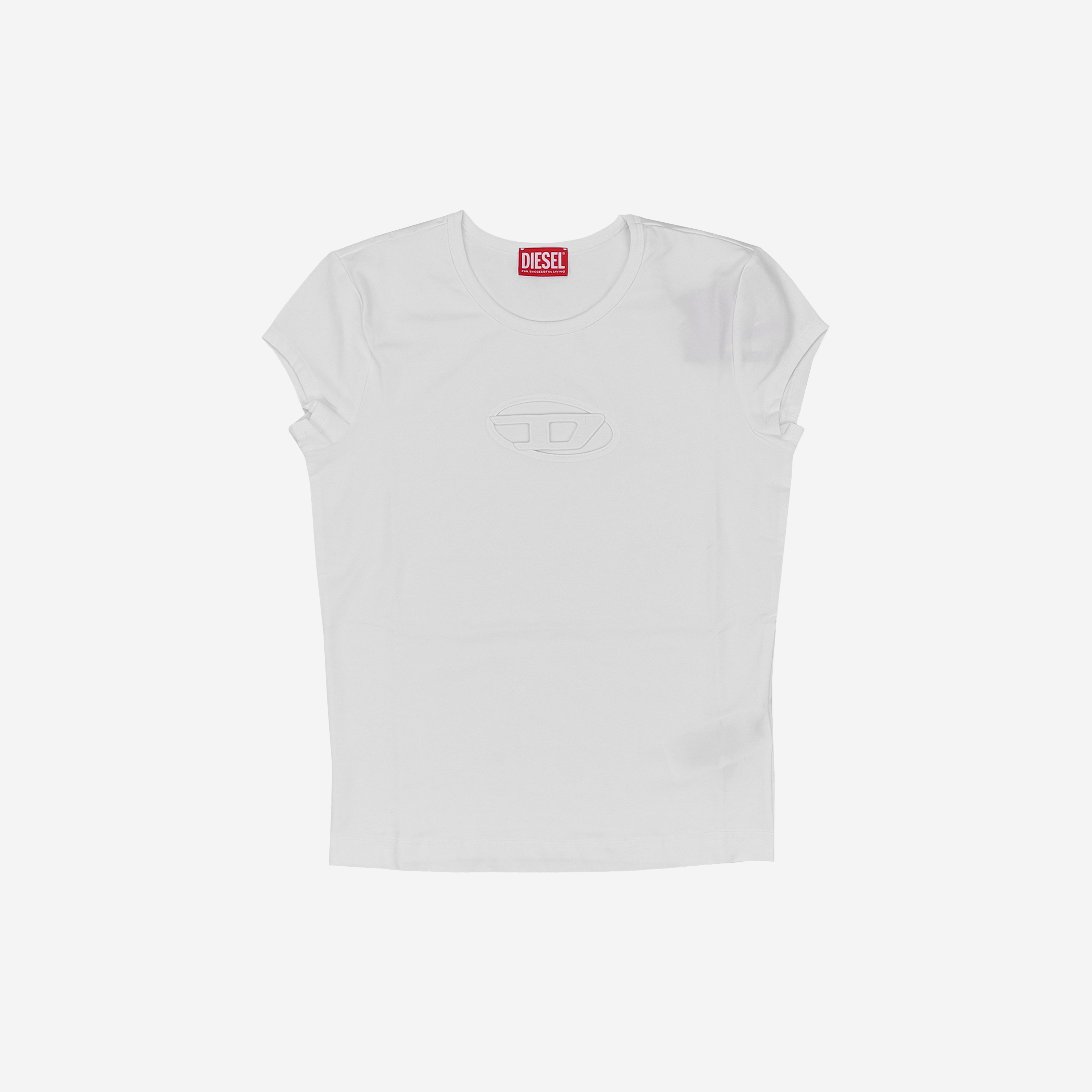 (W) Diesel T-Angie Peekaboo Logo T-Shirt White