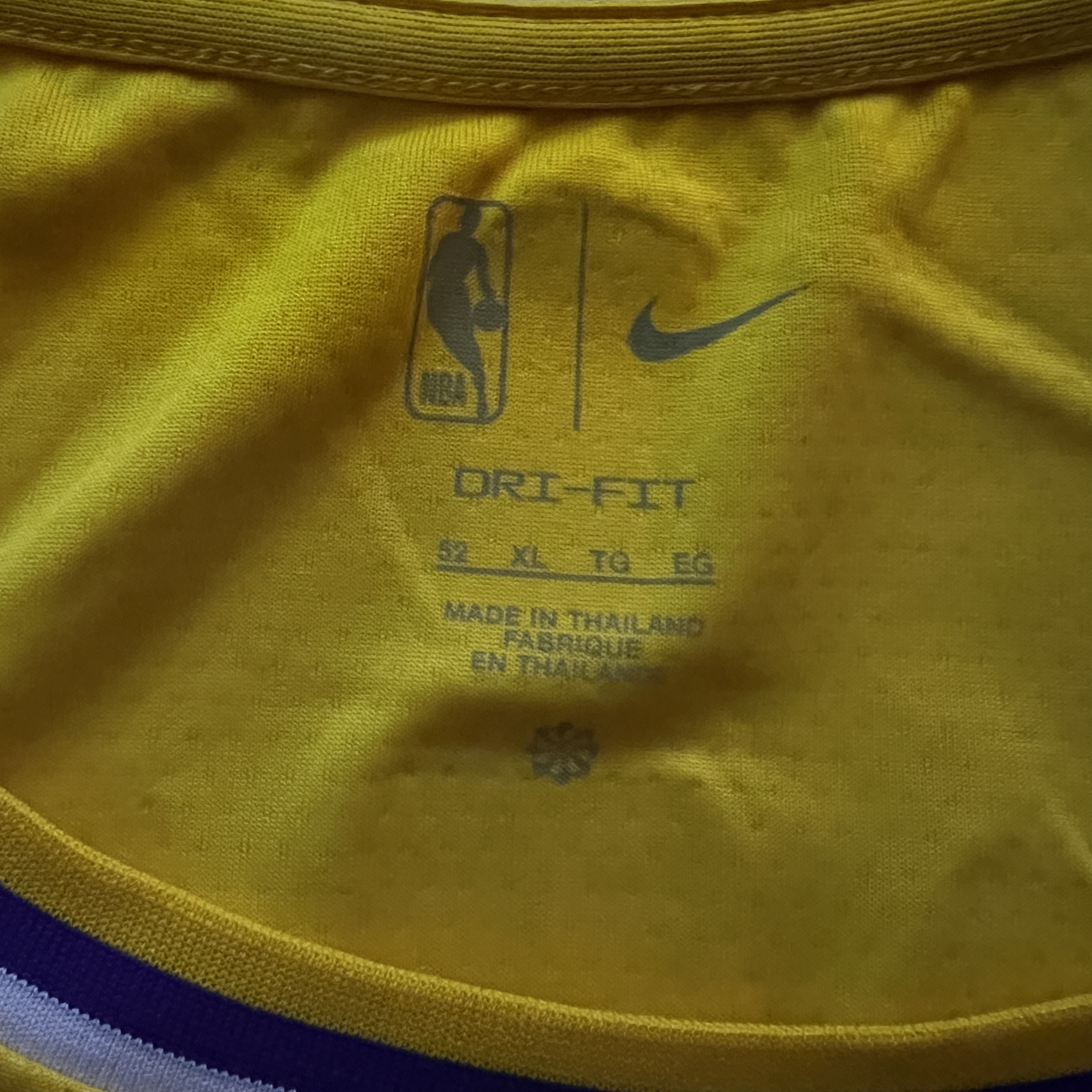 Nike LeBron James LA Lakers Icon Edition Jersey Amarillo 착용 스타일 - 1