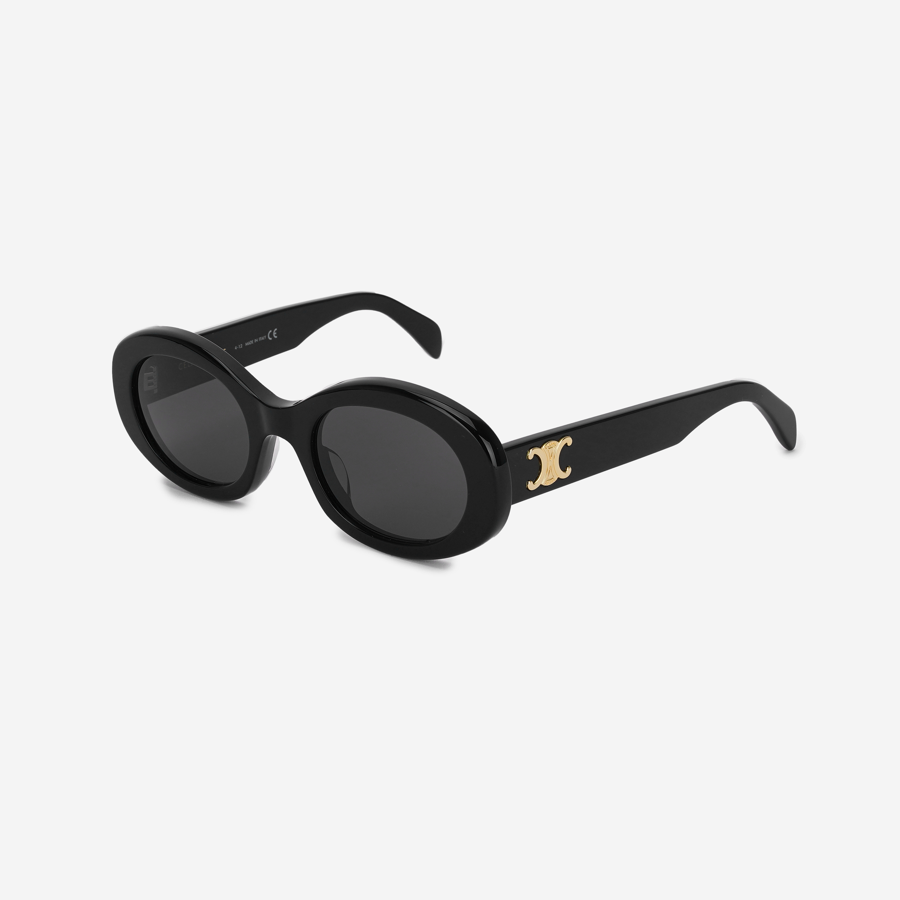 (W) 셀린느 아세테이트 트리옹프 01 선글라스 블랙((W) Celine Triomphe 01 Sunglasses in Acetate Black)