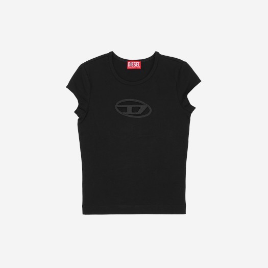 (W) Diesel T-Angie Peekaboo Logo T-Shirt Black