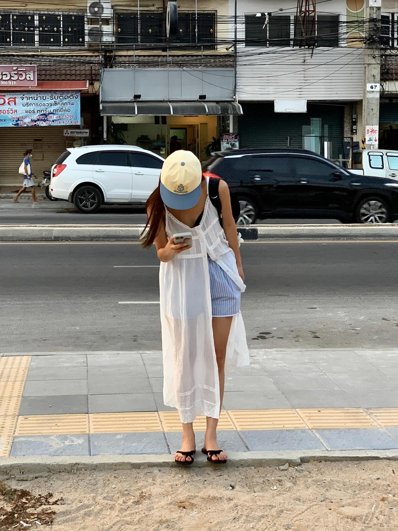 Allincomplete ALCP High School Cap Light Blue & Butter 착용 스타일 - 2