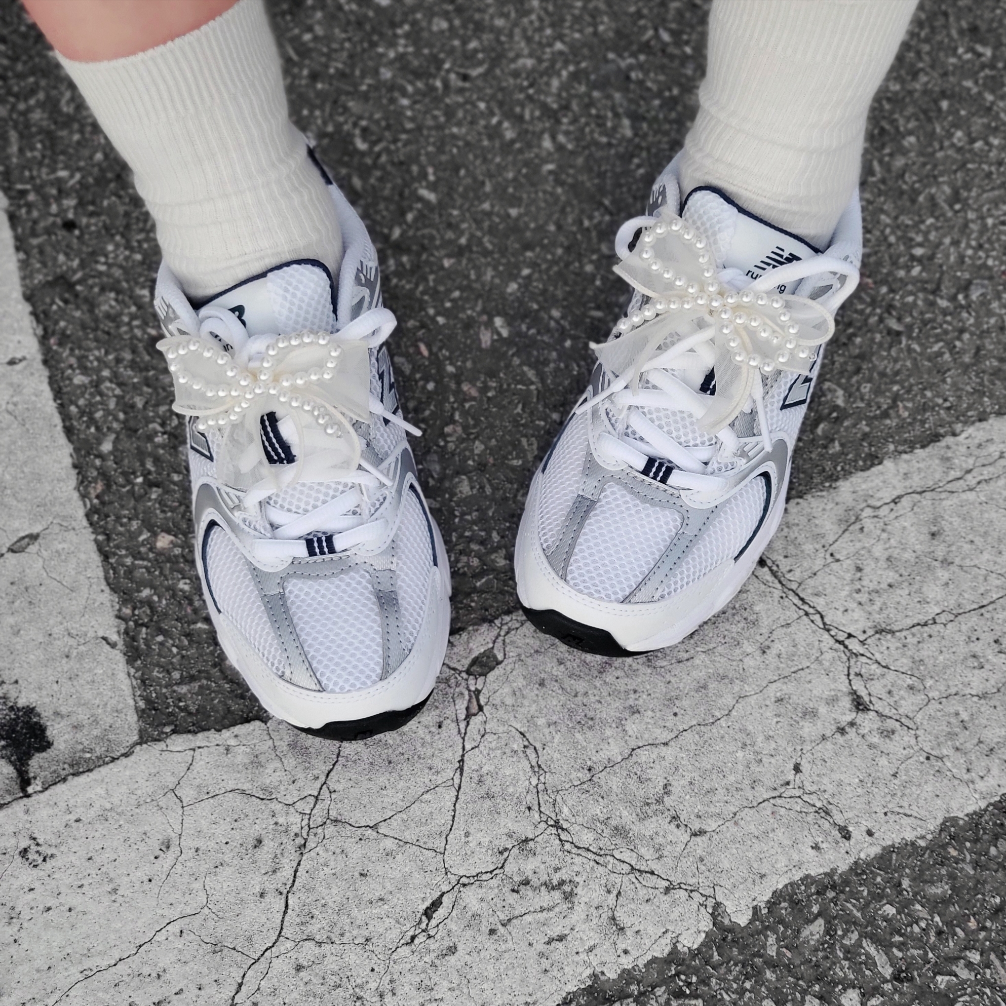 New Balance 530 White 착용 스타일 - 1
