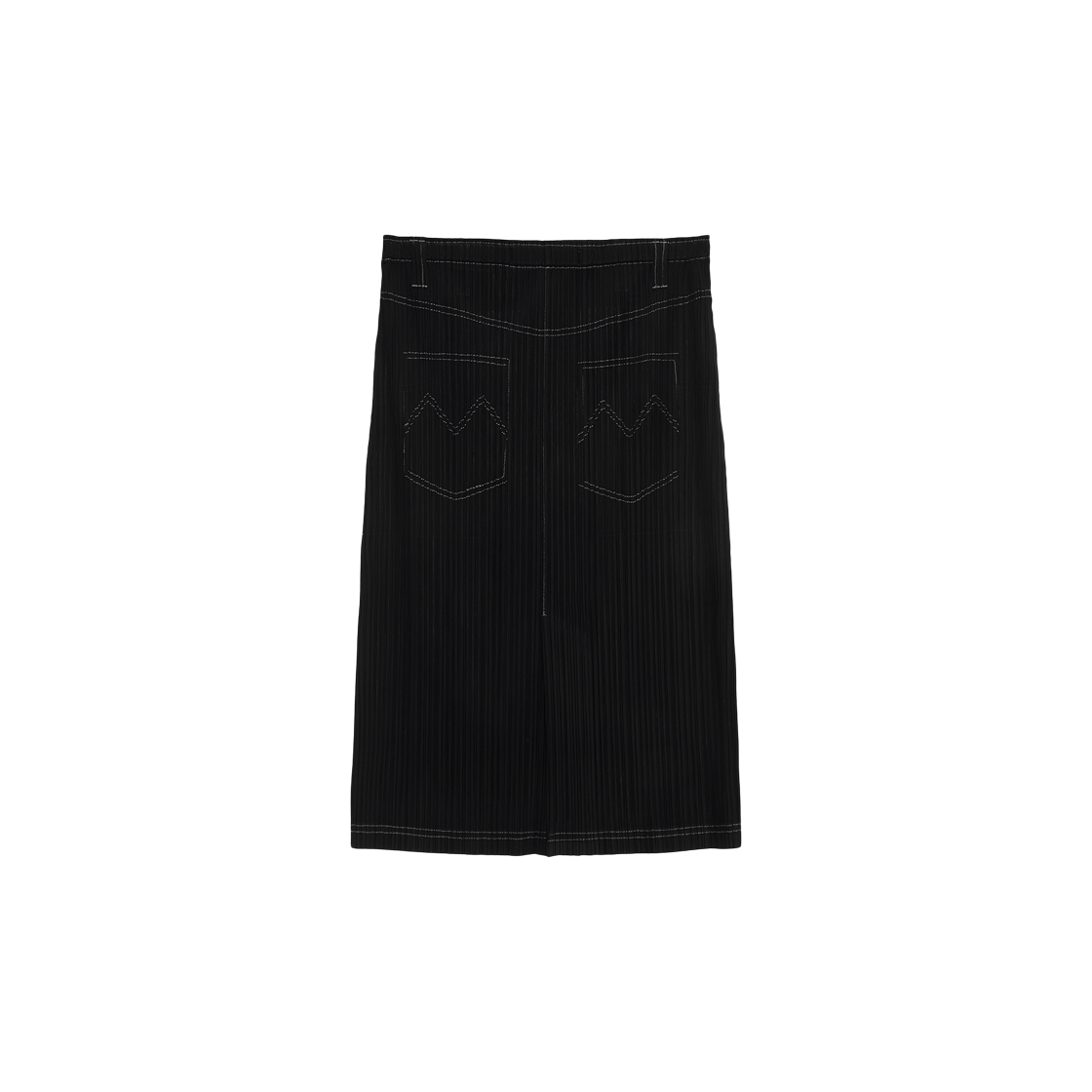 (W) Matin Kim Pleats Stitch Layered Skirt Black 상세 이미지 2