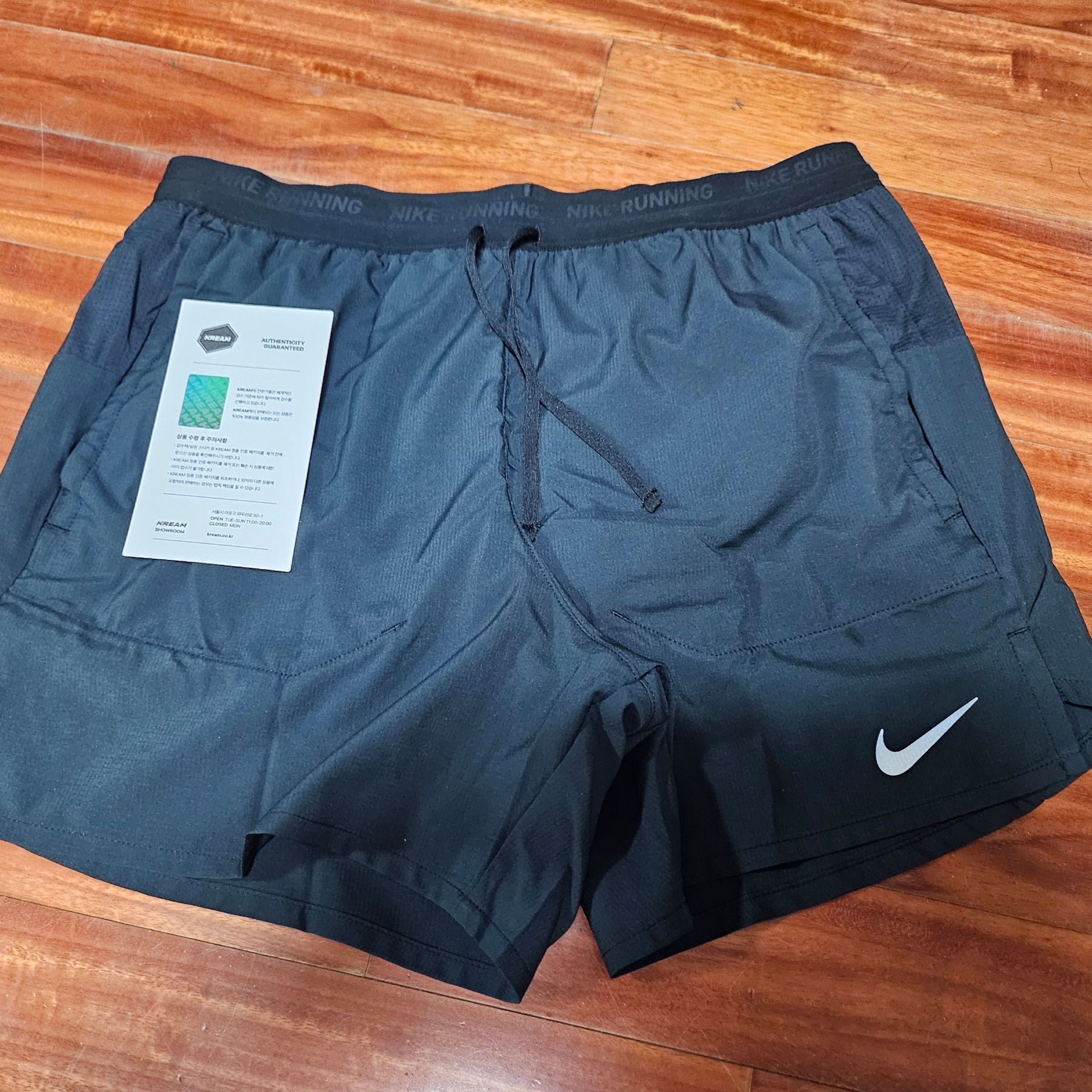 Nike Dri-Fit Stride 5 Inch Brief Lined Running Shorts Black - Asia 착용 스타일