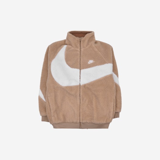 Nike Big Swoosh Full Zip Jacket Hemp White