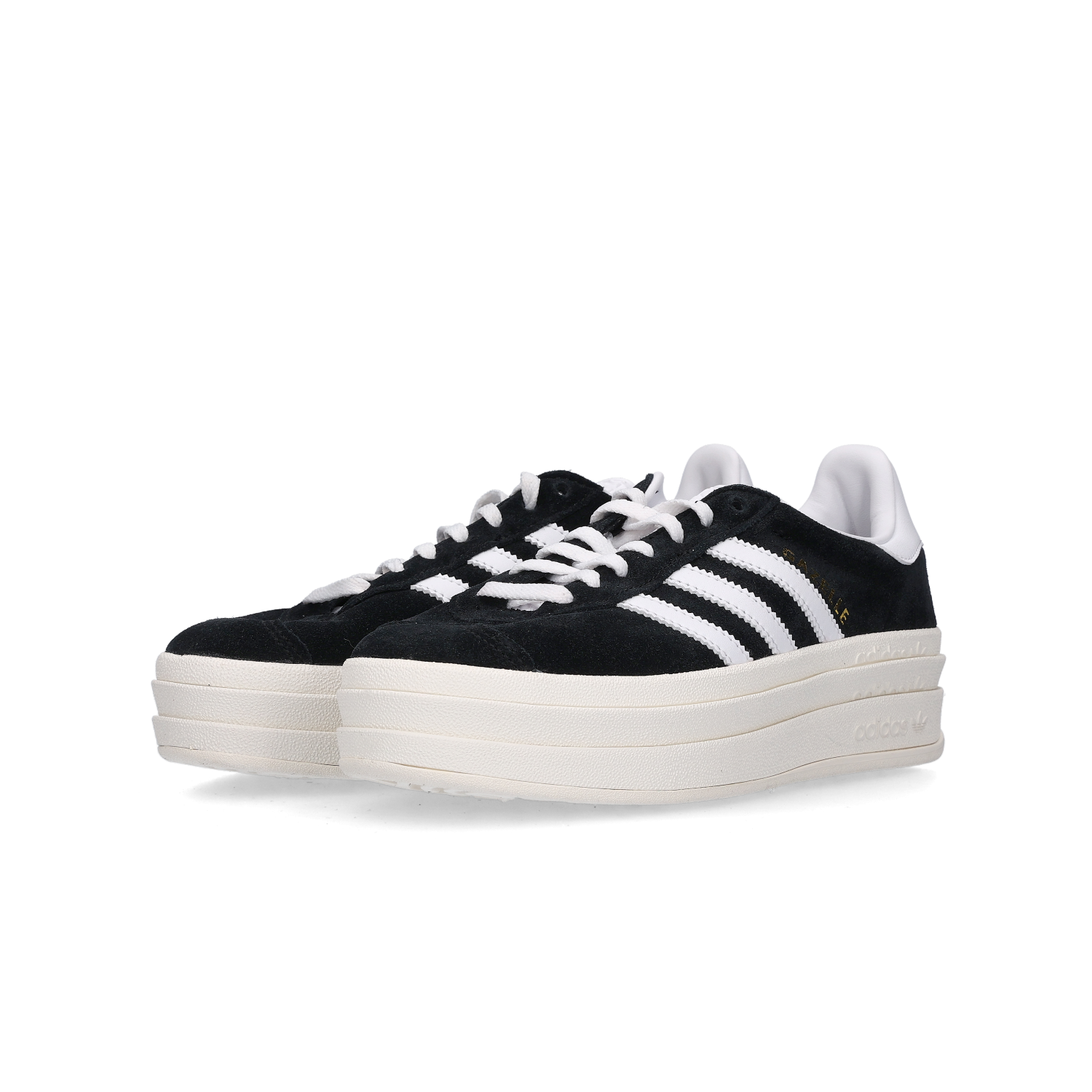 (W) Adidas Gazelle Bold Core Black Cloud White