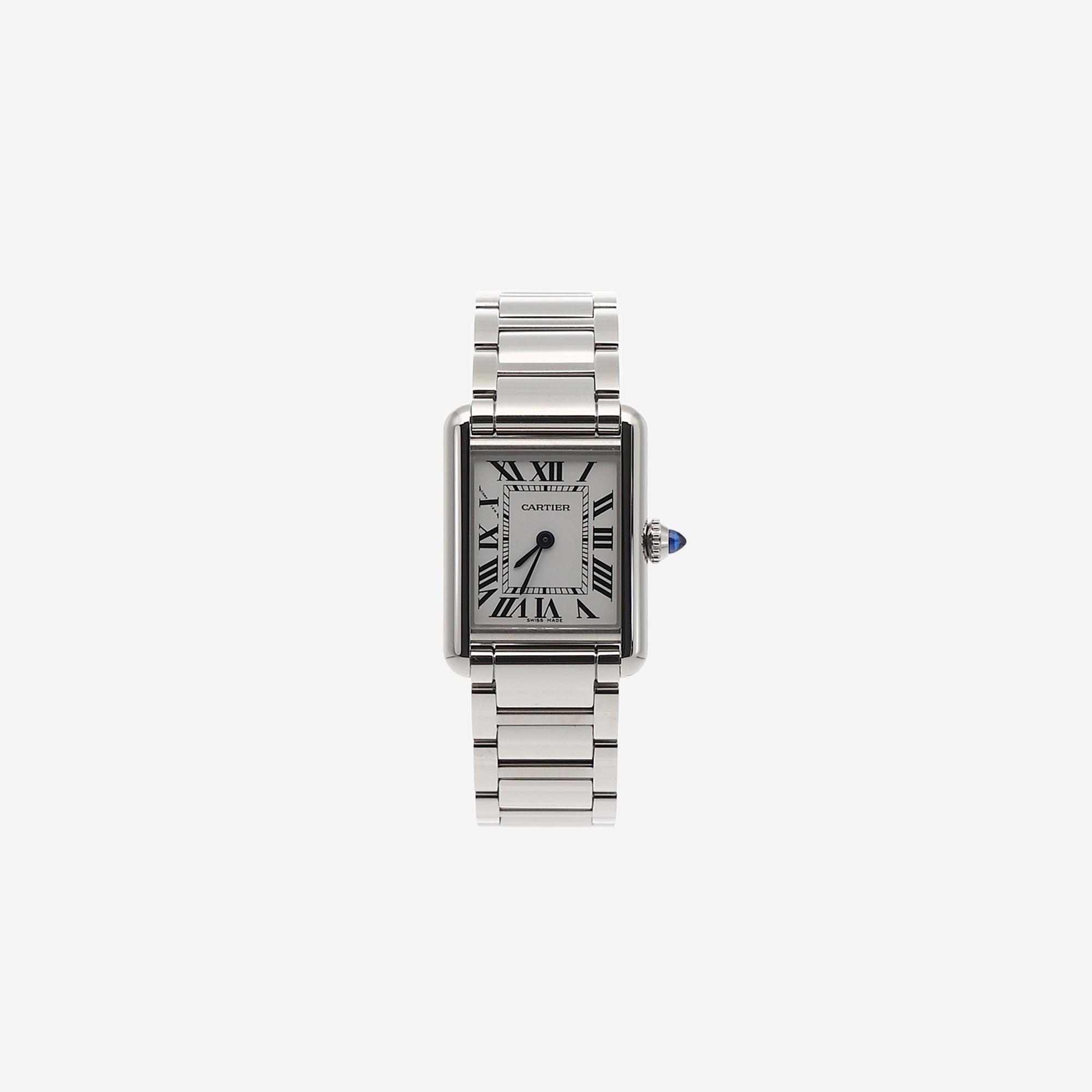 까르띠에 탱크 머스트 워치 스몰 쿼츠 스틸 브레이슬릿 스틸(Cartier Tank Must Watch Small Quartz Steel Bracelet Steel)