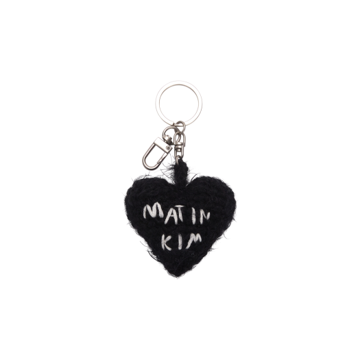 Matin Kim Heart Knit Keyring Black