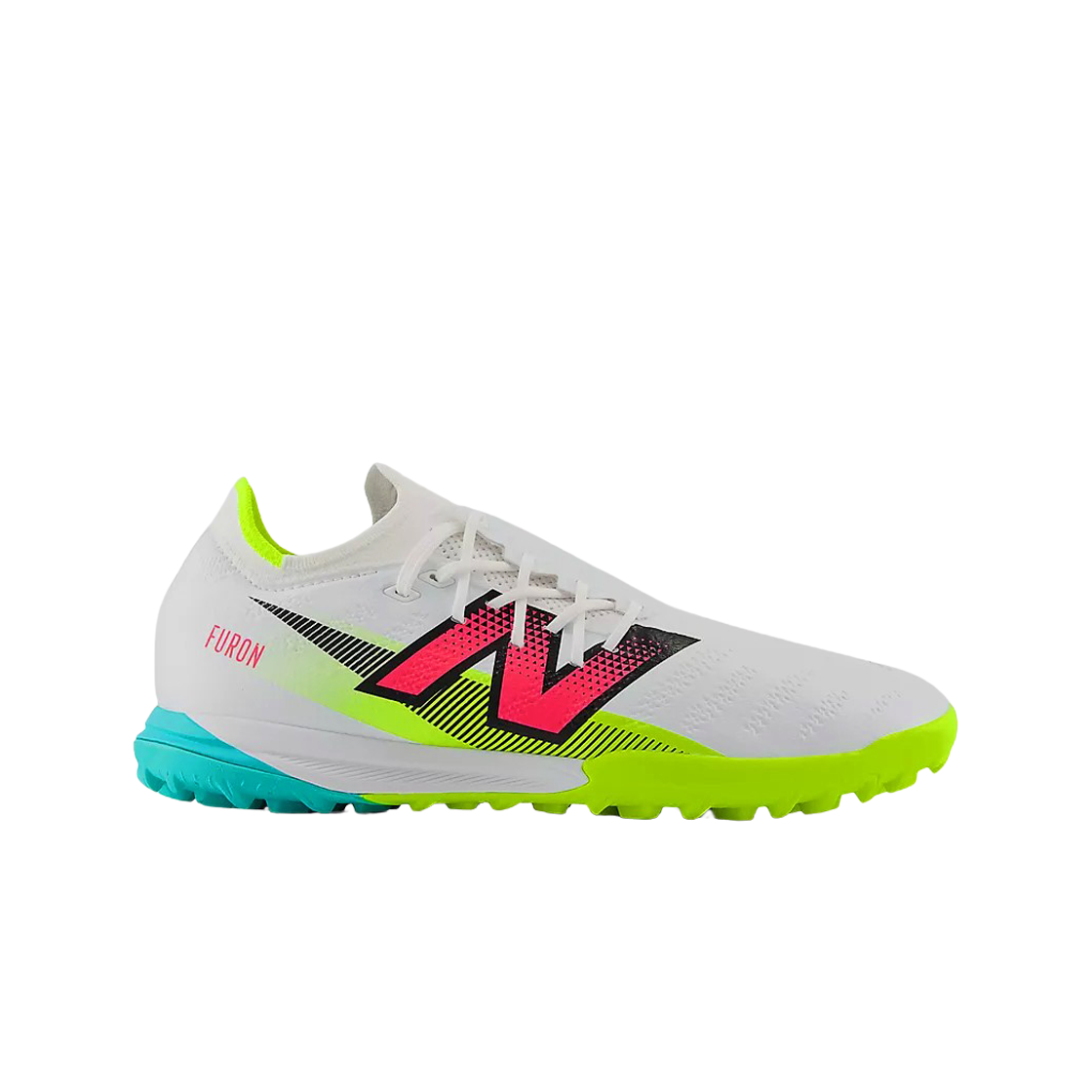 뉴발란스 퓨론 v7+ 프로 TF 화이트 하이라이트 - 2E 와이드(New Balance Furon v7+ Pro TF White Hi-Lite - 2E Wide)