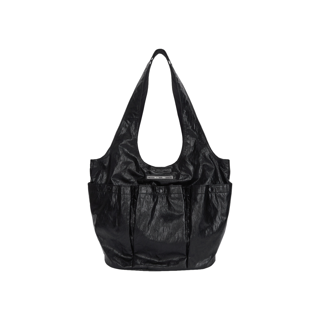 Matin Kim Triple Pocket Wrinkle Shoulder Bag Black 상세 이미지 1