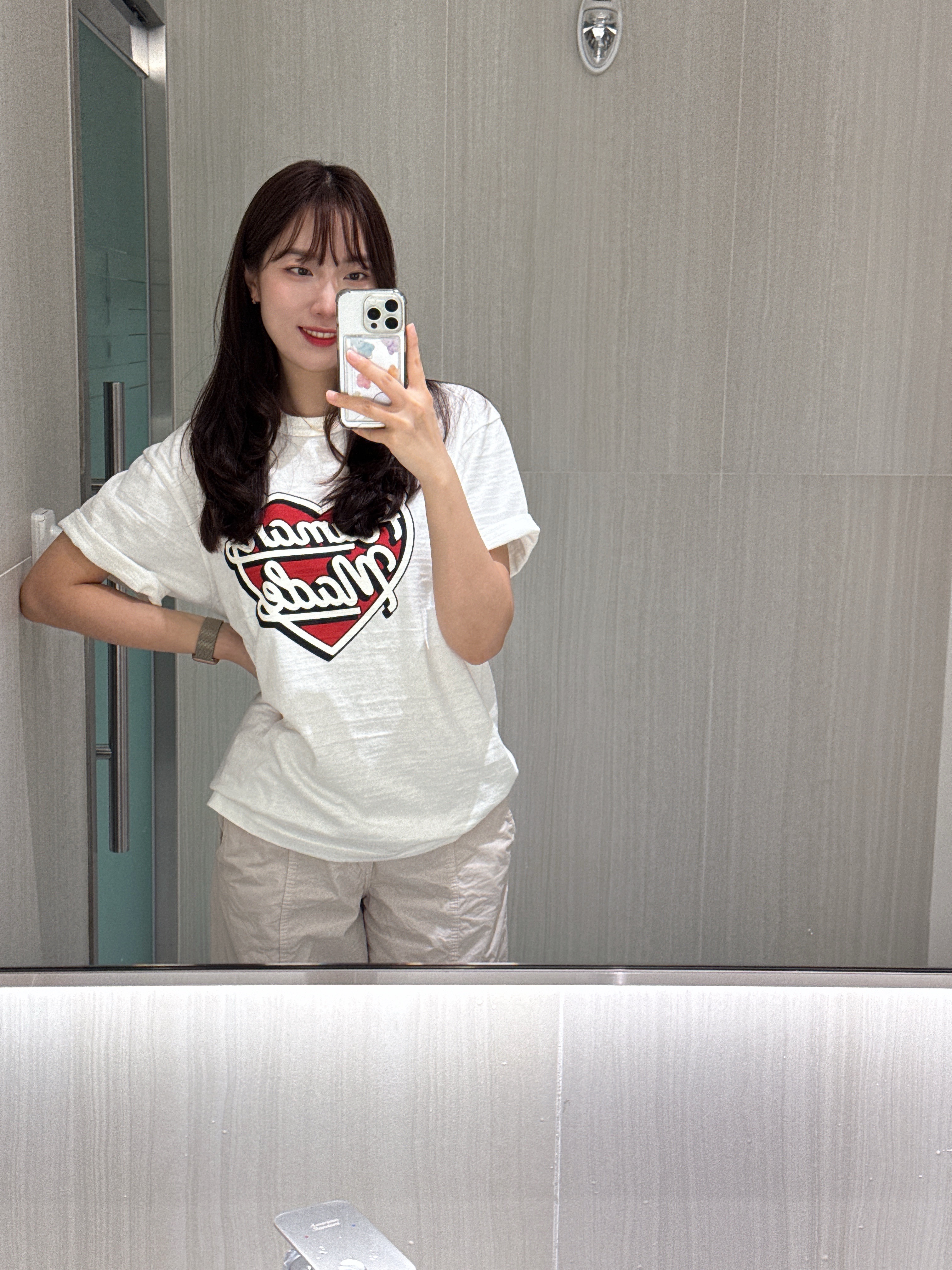 Human Made Graphic T-Shirt #7 White 착용 스타일