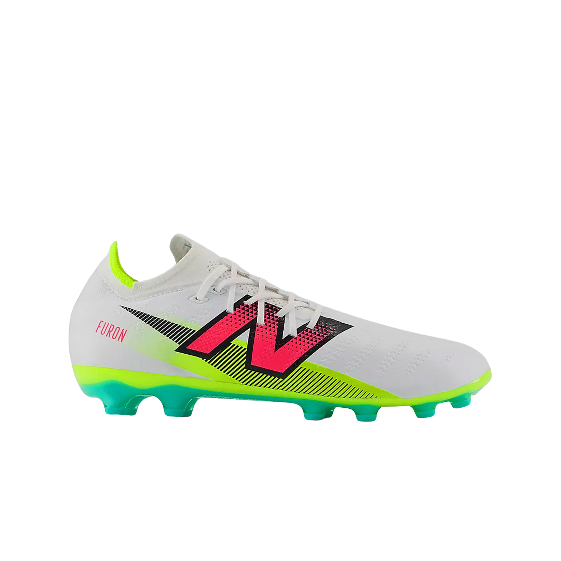 SF1AH75 New Balance Furon v7+ Pro AG White Hi-Lite - 2E Wide