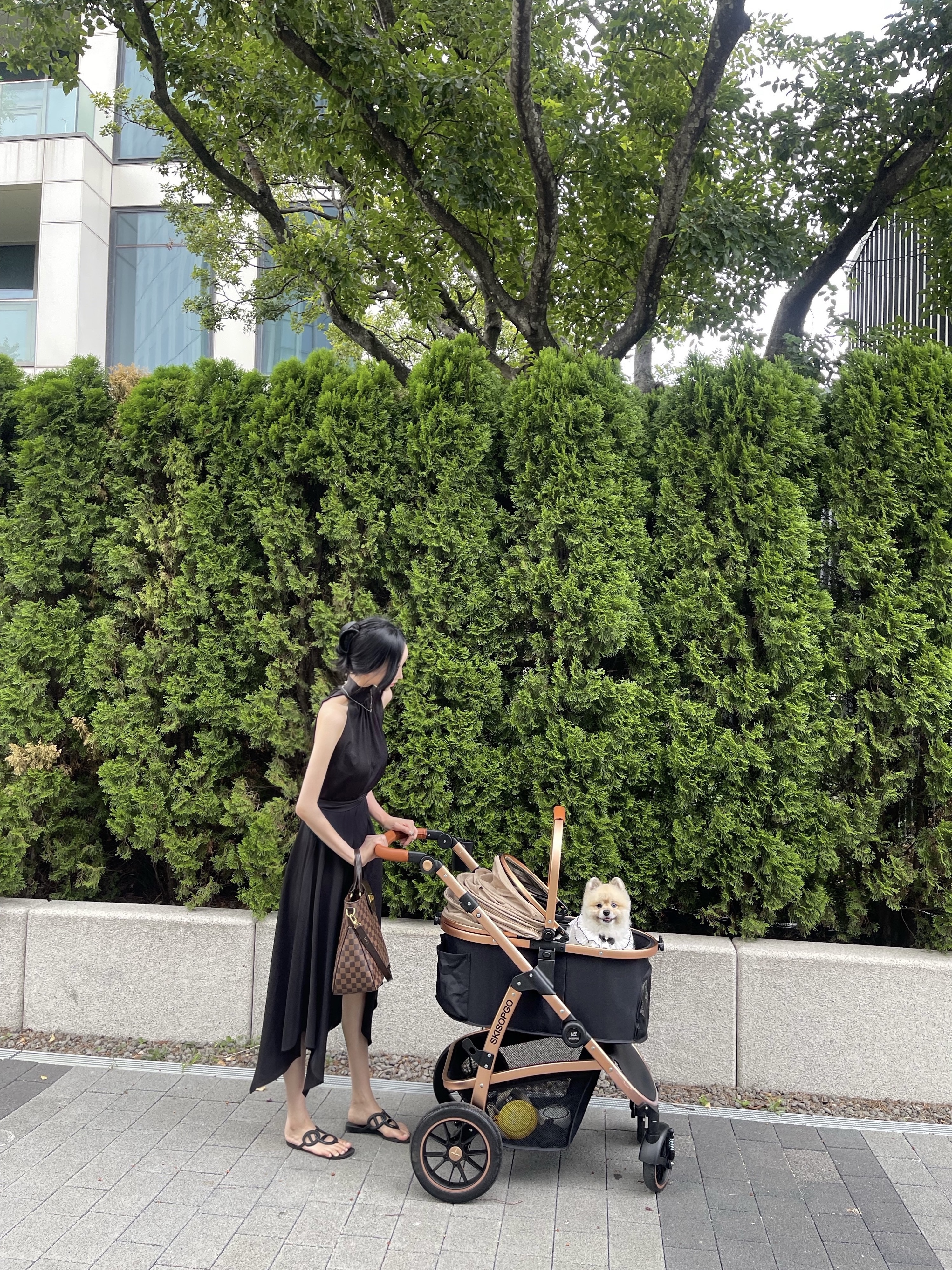 (W) Hermes Egerie Sandal Noir 착용 스타일