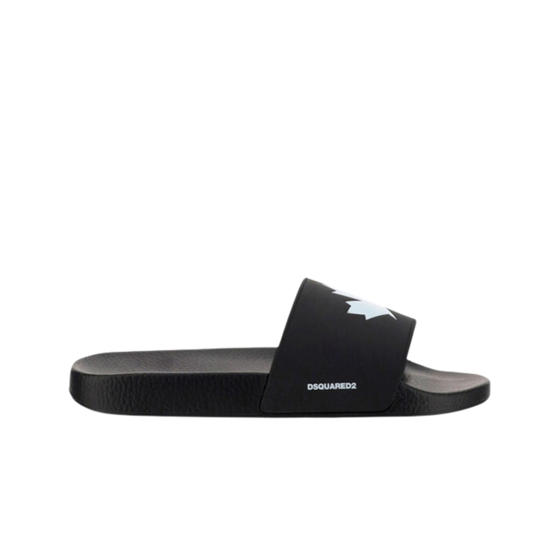 디스퀘어드2 콘트라스팅 로고 슬리퍼 블랙(Dsquared2 Constrasting Logo Slippers Black)
