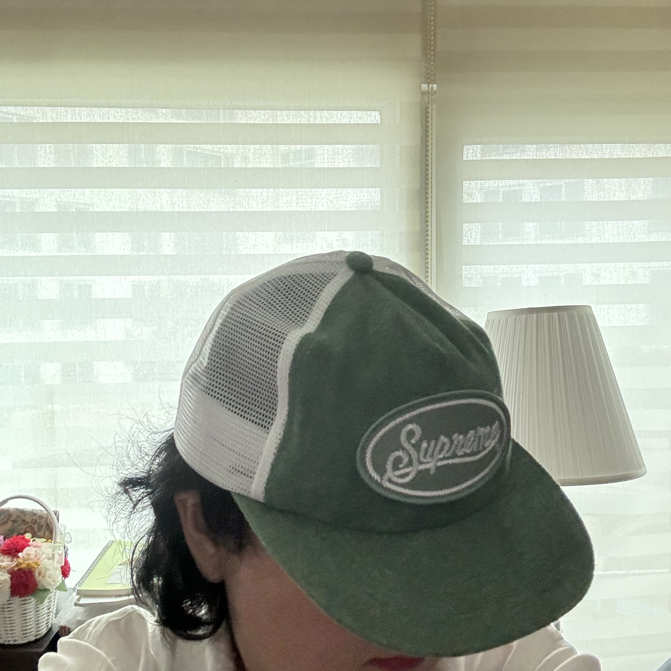 Supreme Terry Mesh Back 5-Panel Work Teal - 24SS 착용 스타일