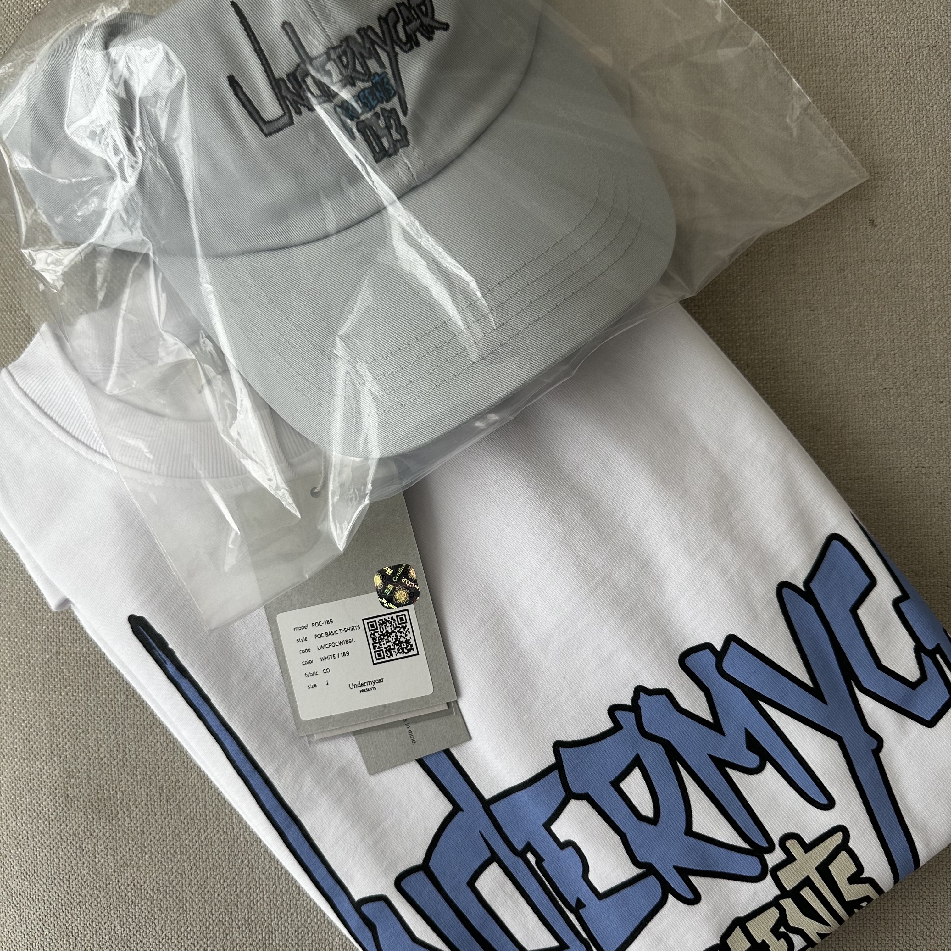Undermycar POC-189 POC Basic T-shirts White / 189 착용 스타일