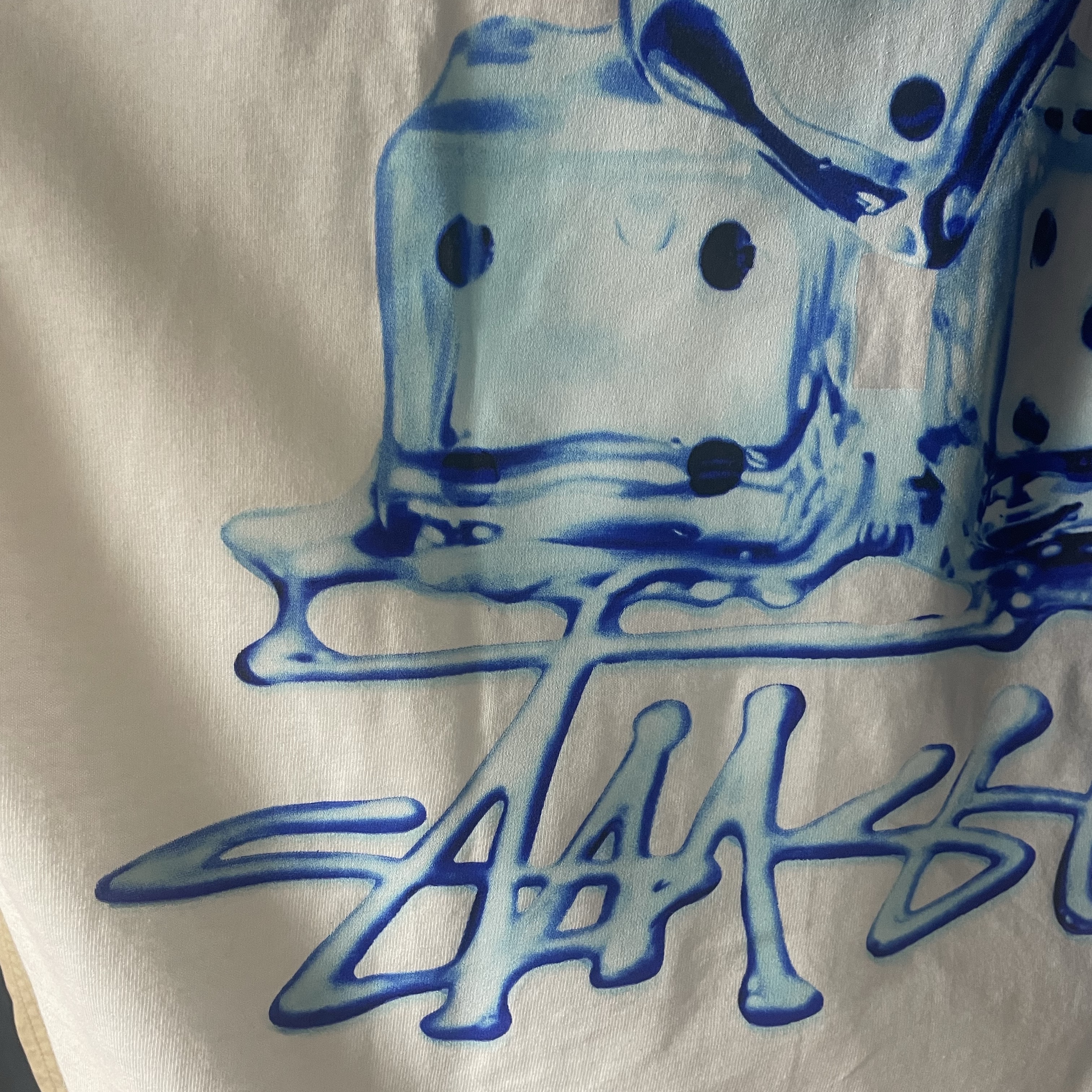 Stussy Melted T-Shirt White 착용 스타일