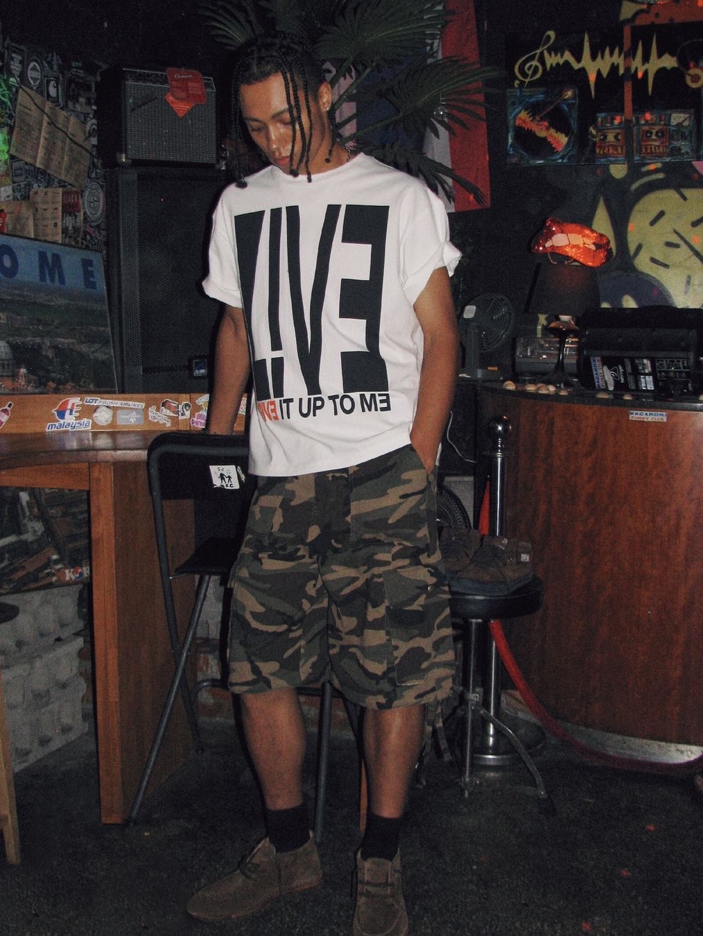 Millo Archive Live T-Shirts Ivory 착용 스타일 - 3