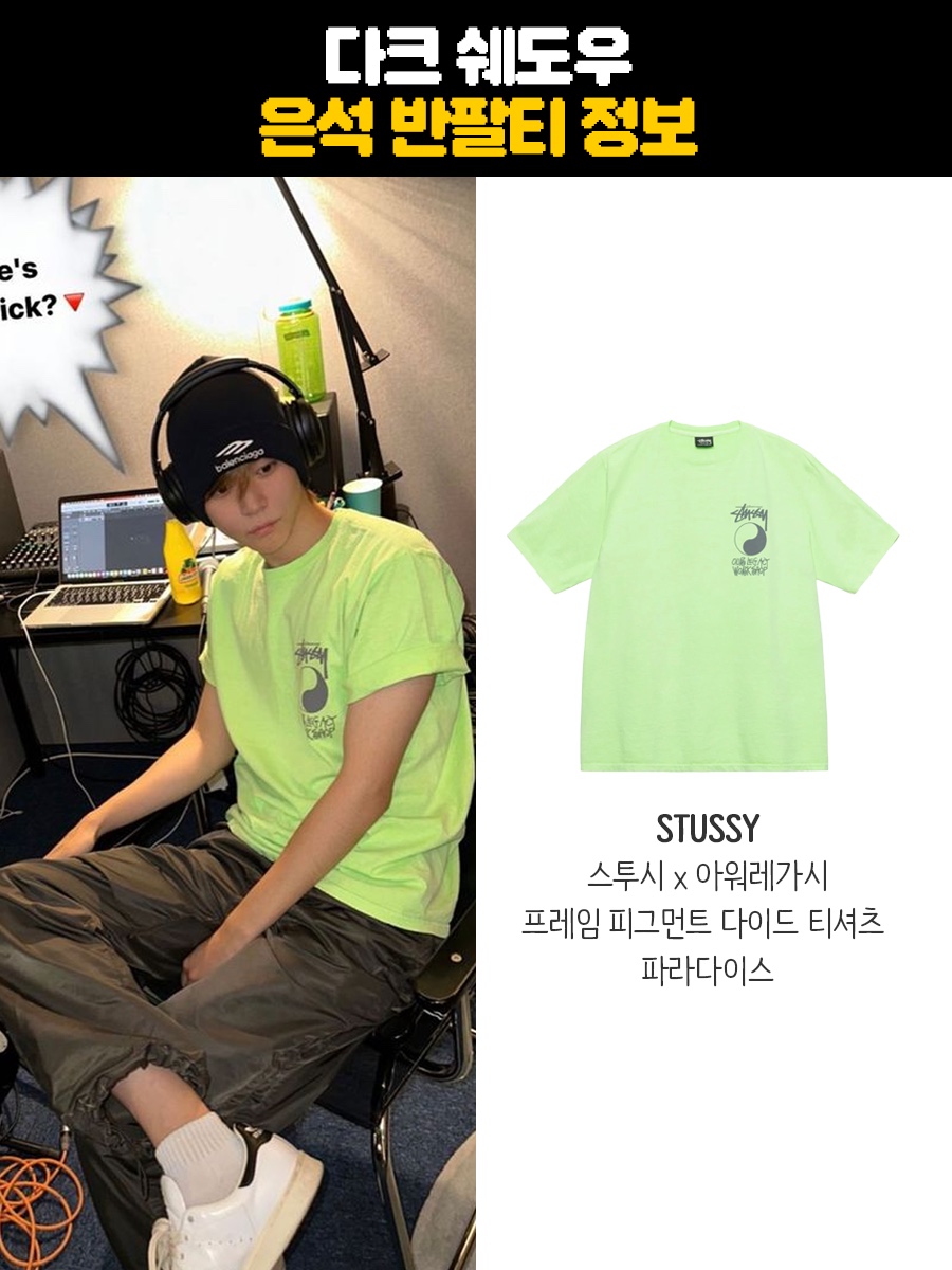 Stussy x Our Legacy Frame Pigment Dyed T-Shirt Paradise 착용 스타일 - 1