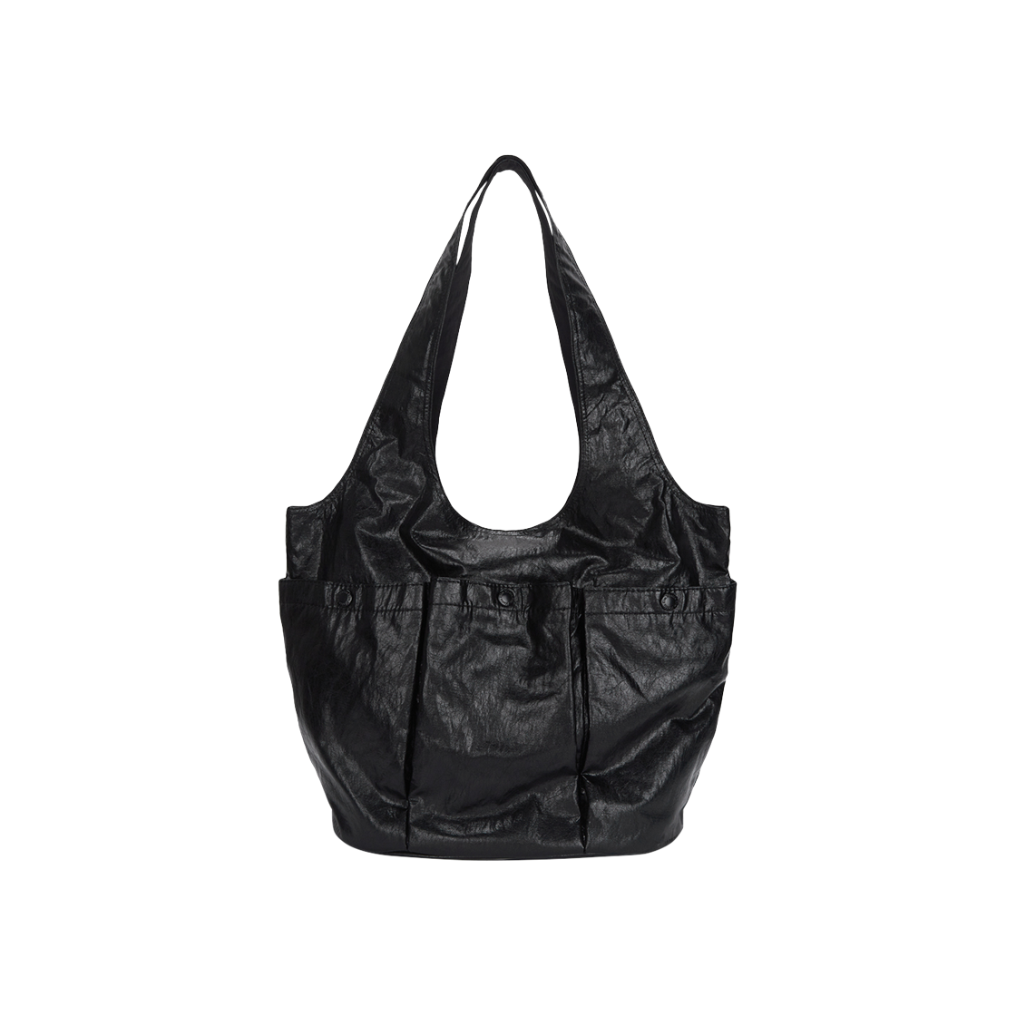 Matin Kim Triple Pocket Wrinkle Shoulder Bag Black 상세 이미지 2