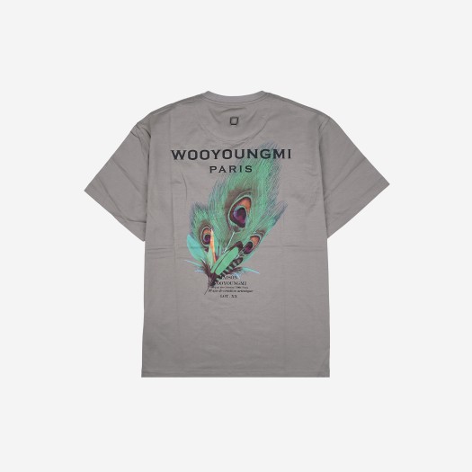 Wooyoungmi Feather Back Logo T-Shirt Grey - 23SS