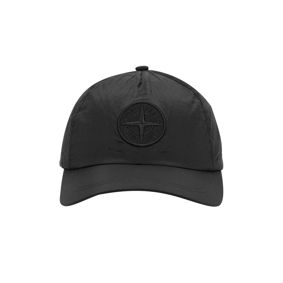 Stone Island 99576 Nylon Logo Ball Cap Black - 24FW 상세 이미지 1