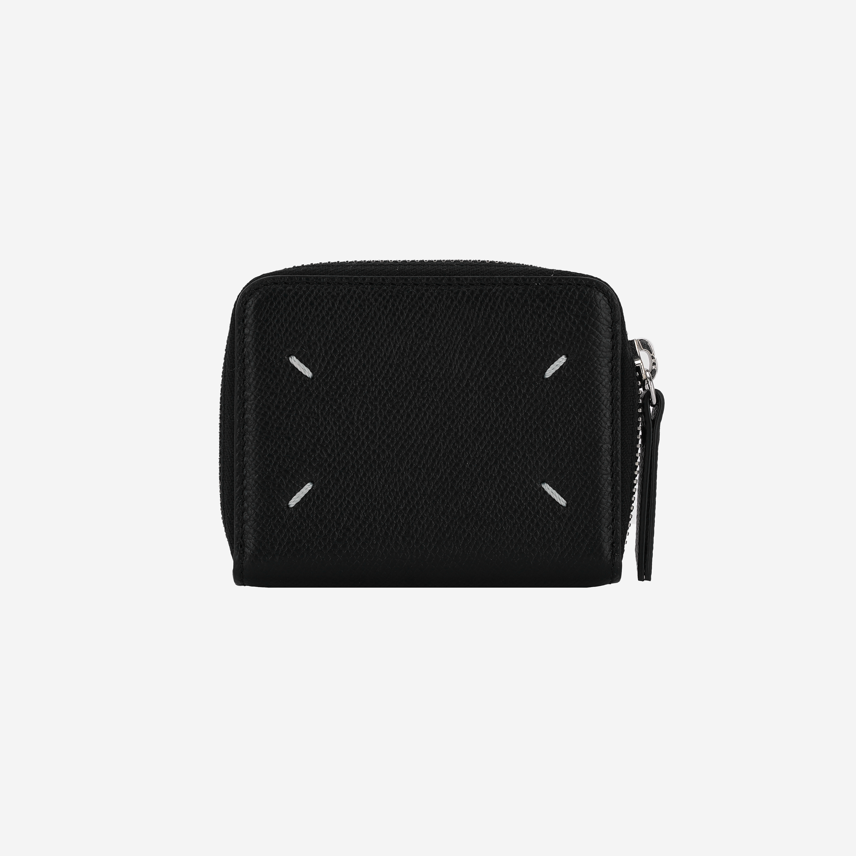 Maison Margiela Zip Around Compact Wallet Black