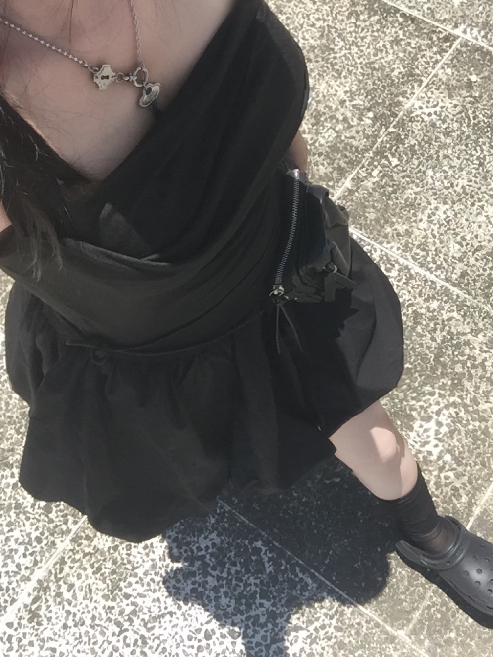 (W) Crocs Classic Platform Clog Black, Nff Key Lock Necklace 착용 스타일 - 2
