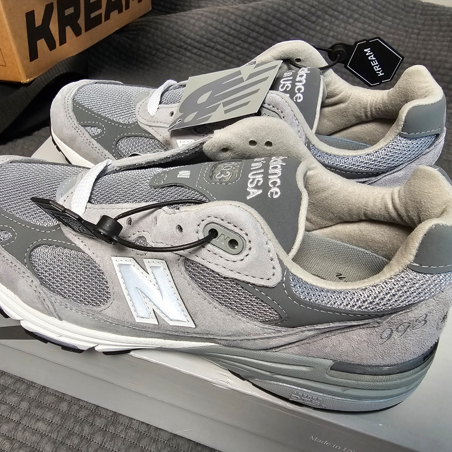 New Balance 993 Made in USA Grey - D Standard 착용 스타일 - 2