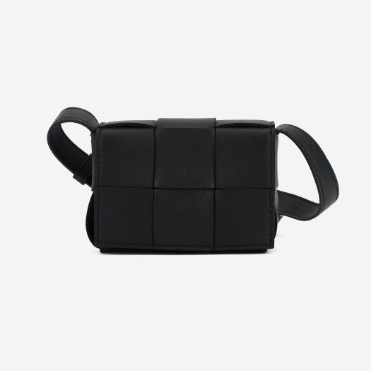 Bottega Veneta Mini Leather Cassette Black