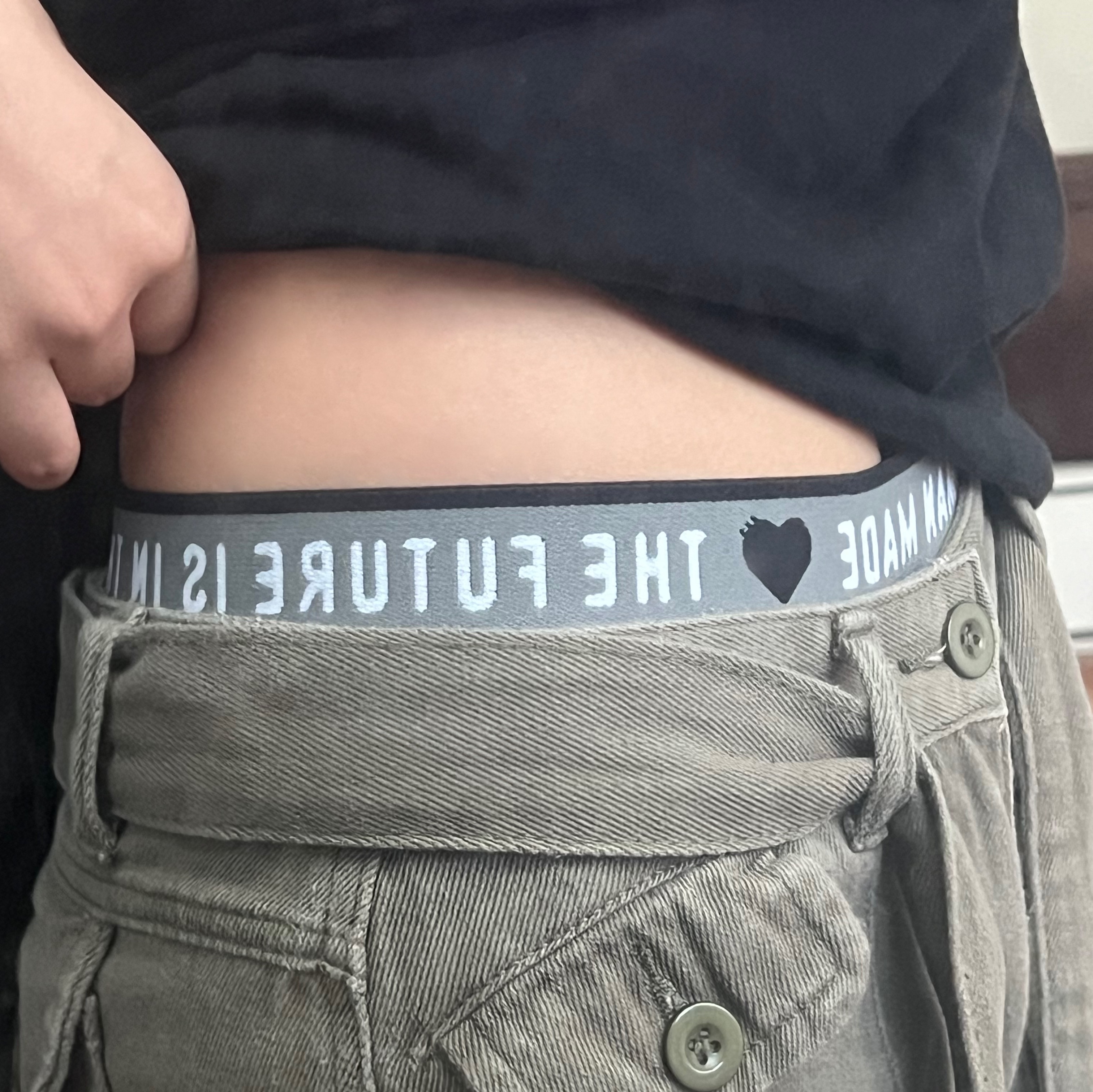 Human Made Boxer Brief Charcoal 착용 스타일