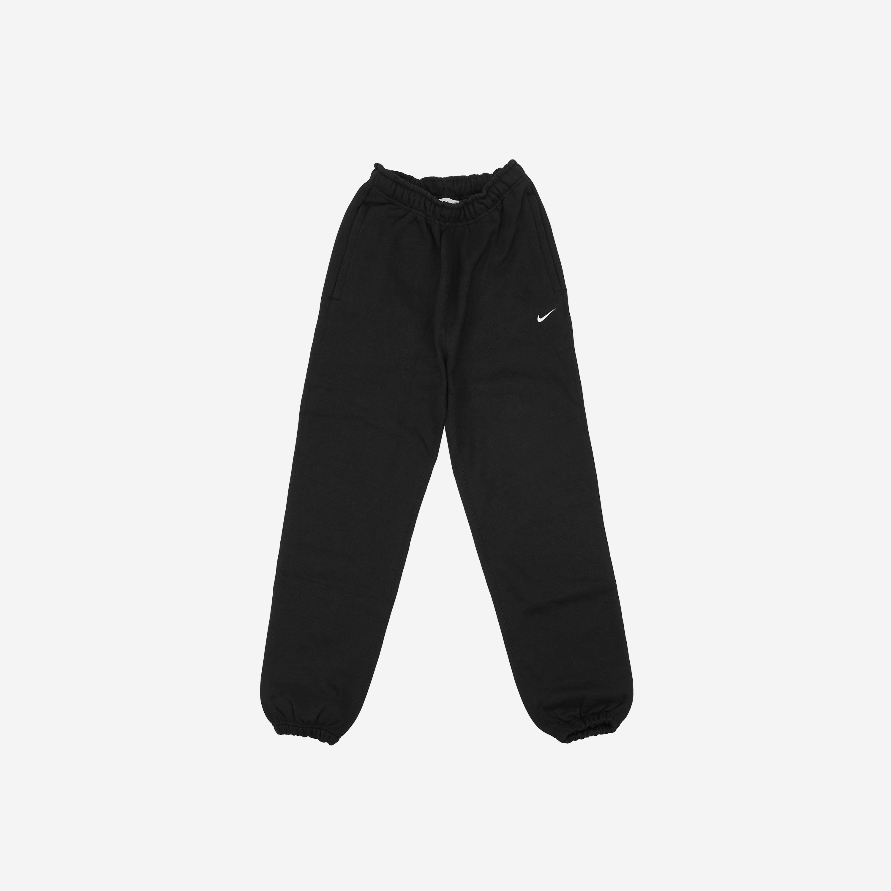 (W) Nike NRG Solo Swoosh Fleece Pants Black White - Asia