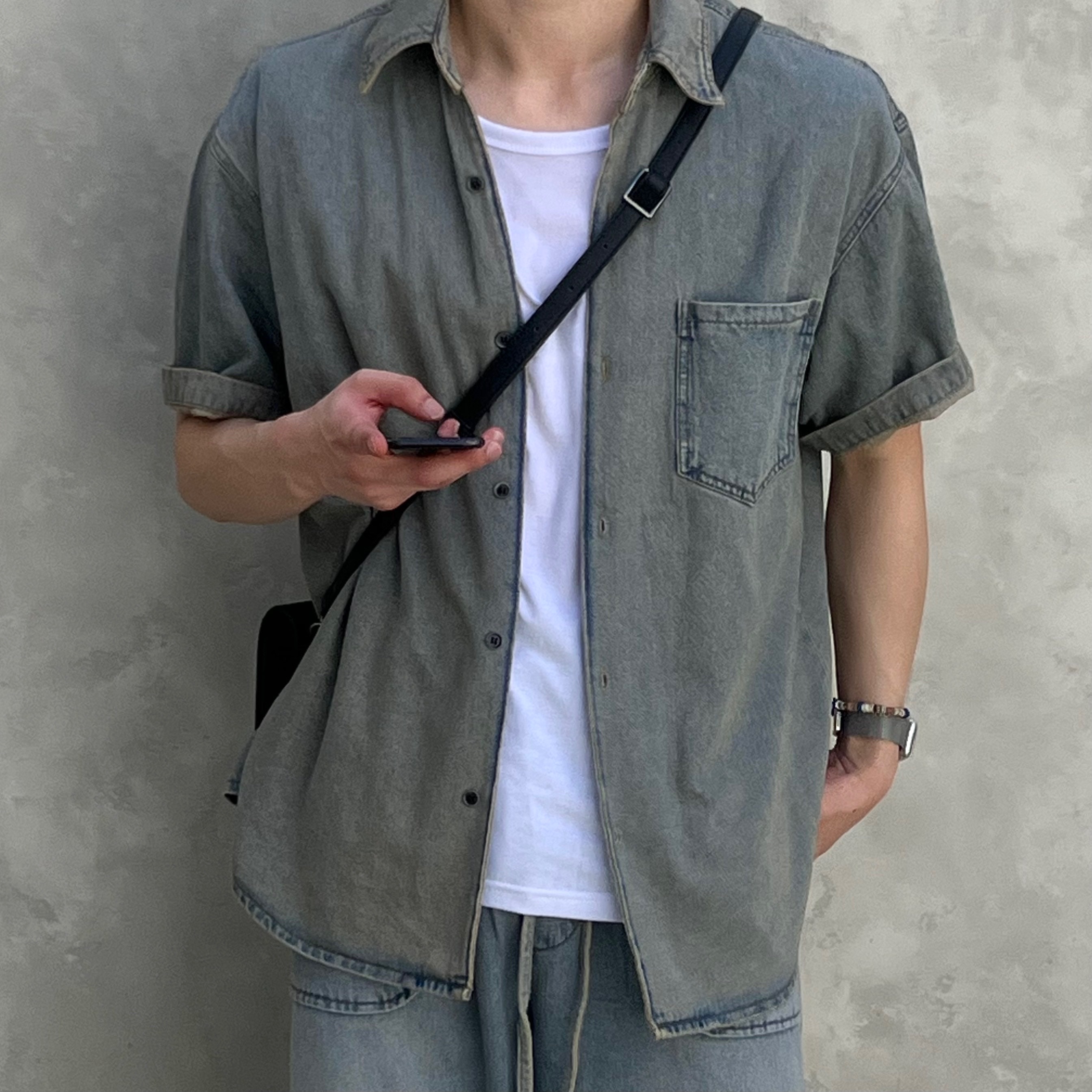 Island Slipper Classic Ultimate Suede Peanut Cognac, Casio A-158WA-1 착용 스타일 - 5