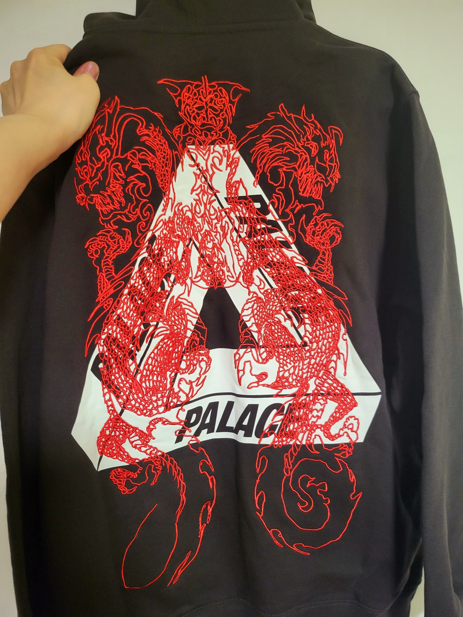 Palace Tri-Dragon Hood Black - 24SS 착용 스타일